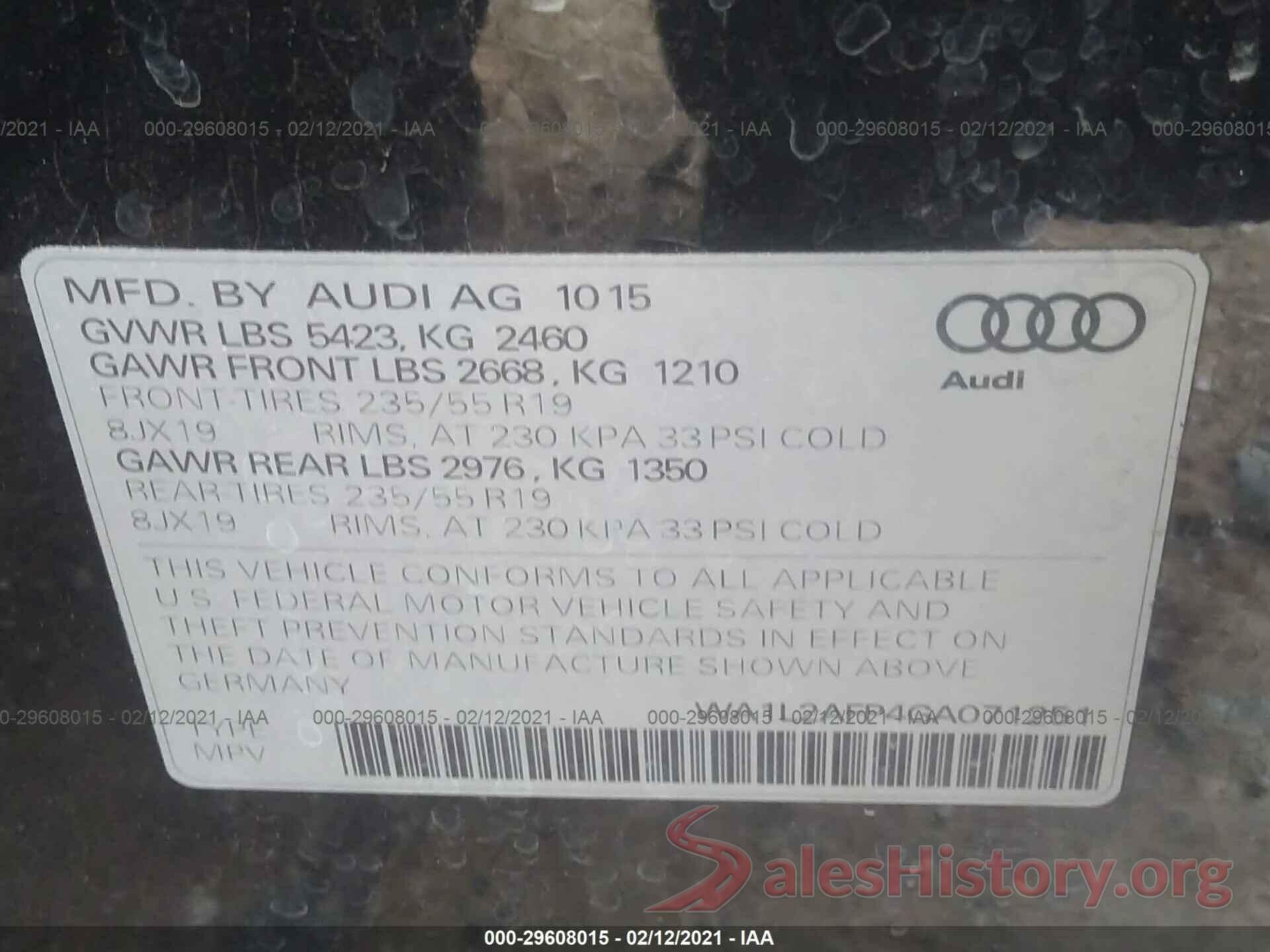 WA1L2AFP4GA071251 2016 AUDI Q5