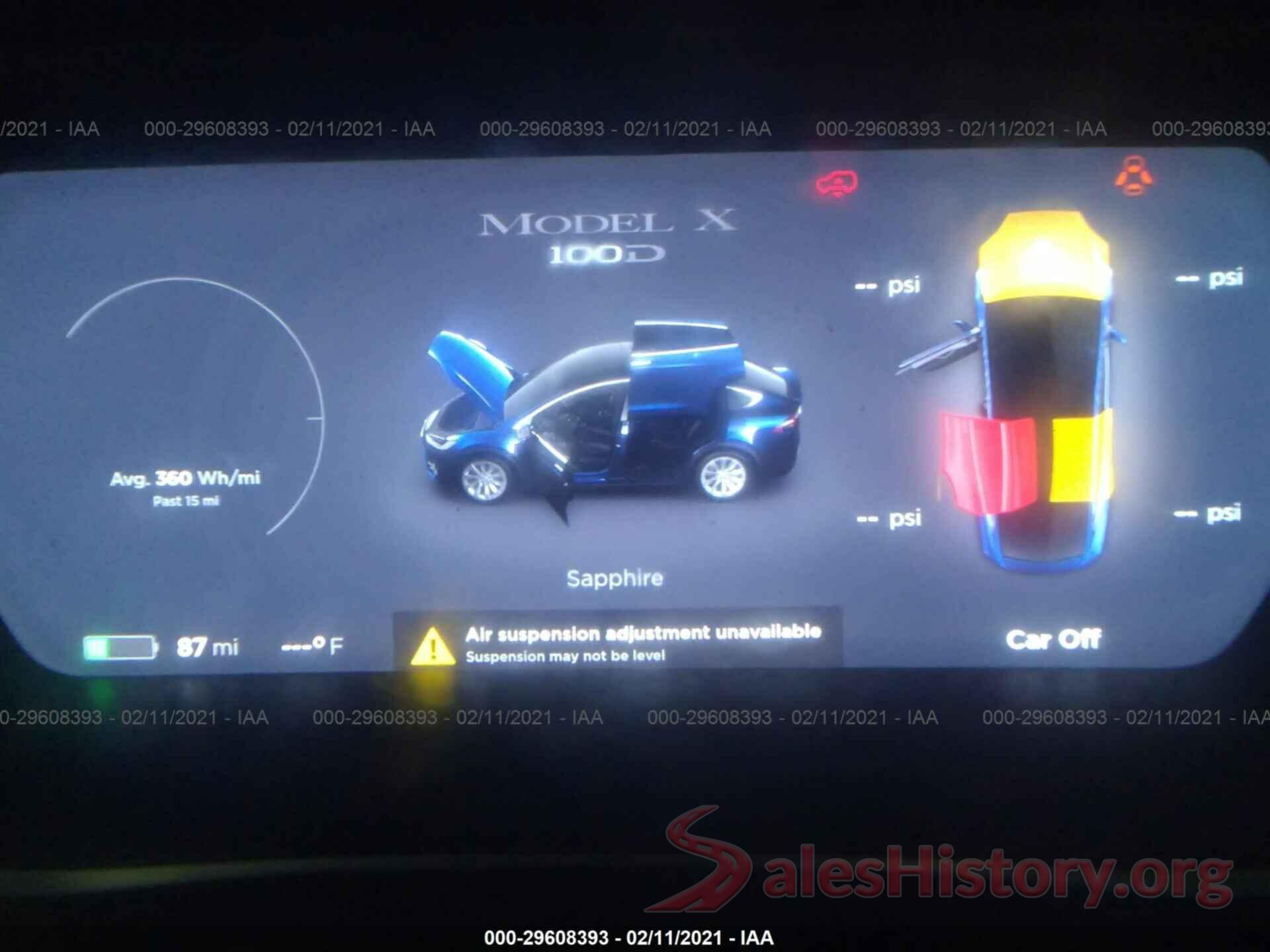 5YJXCDE23JF089721 2018 TESLA MODEL X