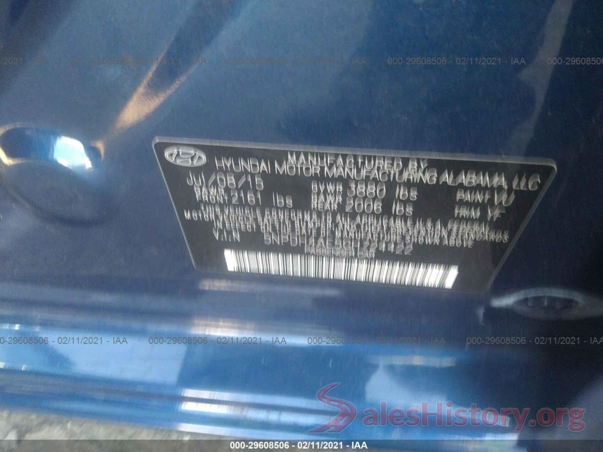 5NPDH4AE5GH724422 2016 HYUNDAI ELANTRA