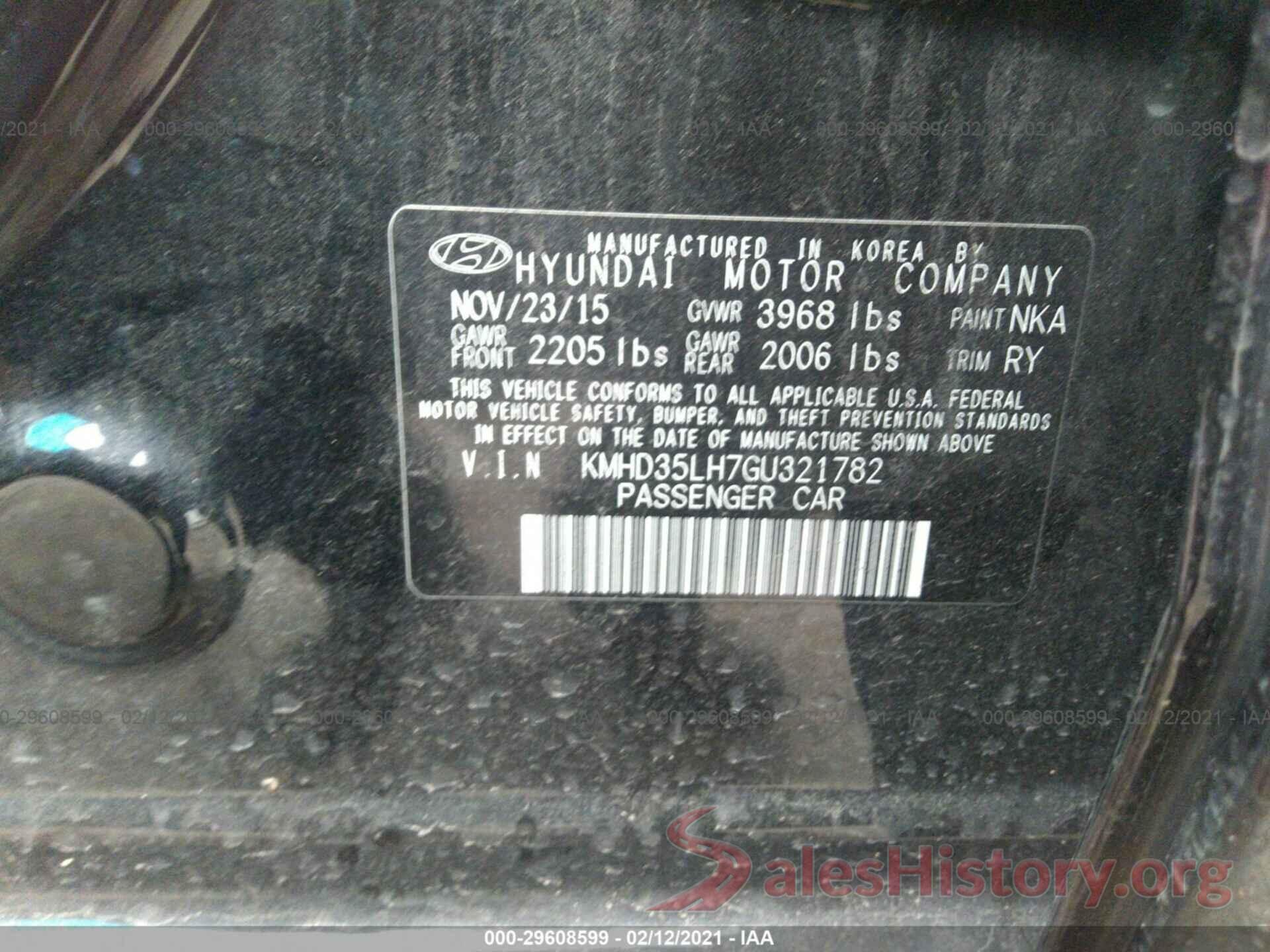 KMHD35LH7GU321782 2016 HYUNDAI ELANTRA GT