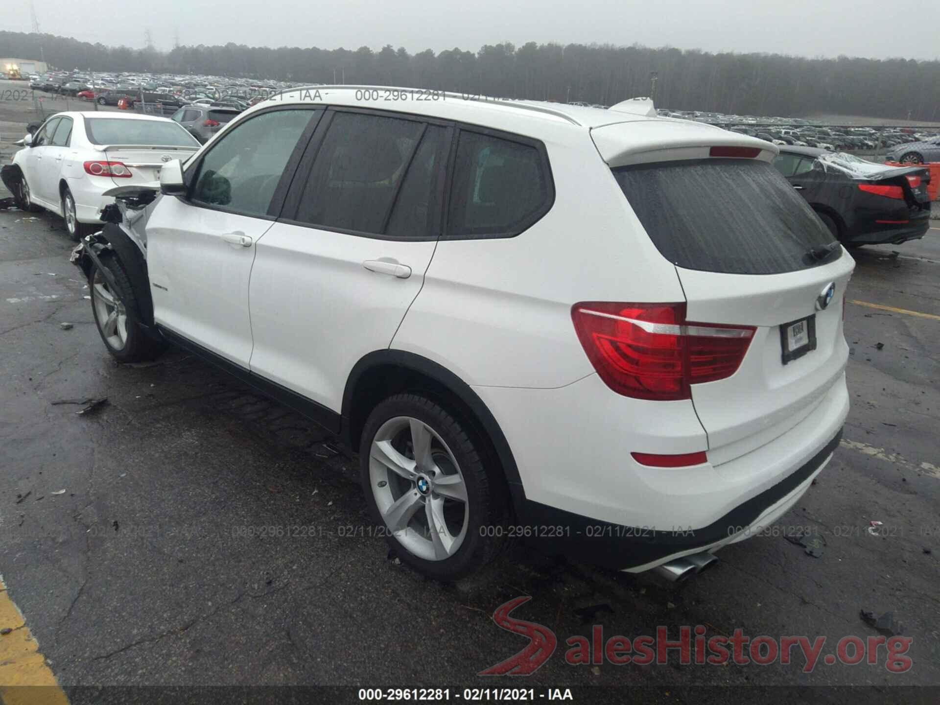 5UXWZ7C36H0X40600 2017 BMW X3