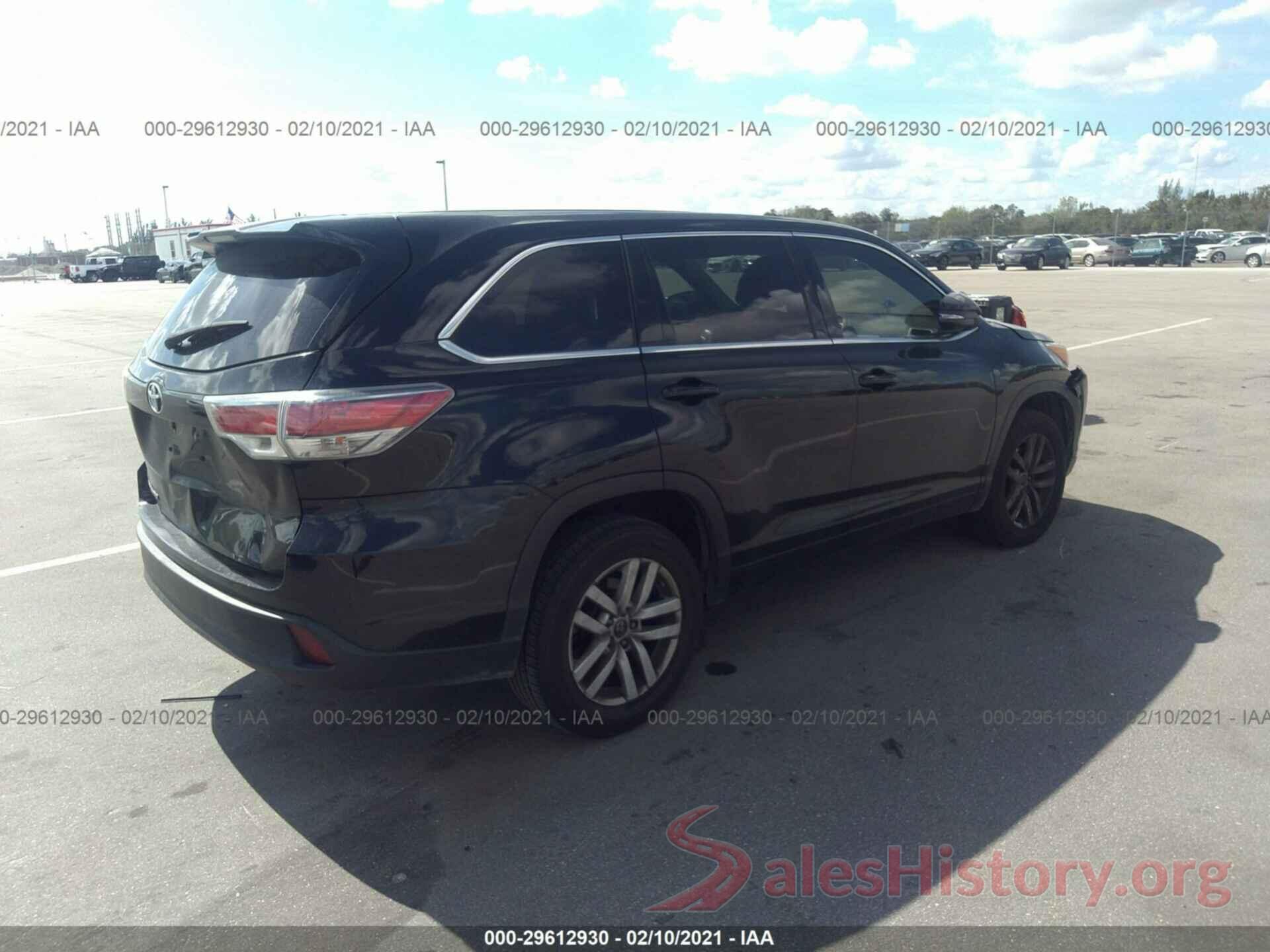 5TDZARFHXGS022231 2016 TOYOTA HIGHLANDER