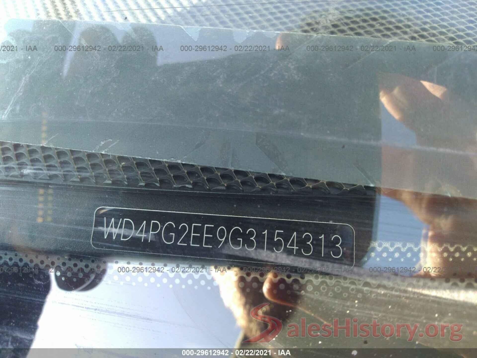 WD4PG2EE9G3154313 2016 MERCEDES-BENZ METRIS PASSENGER VAN