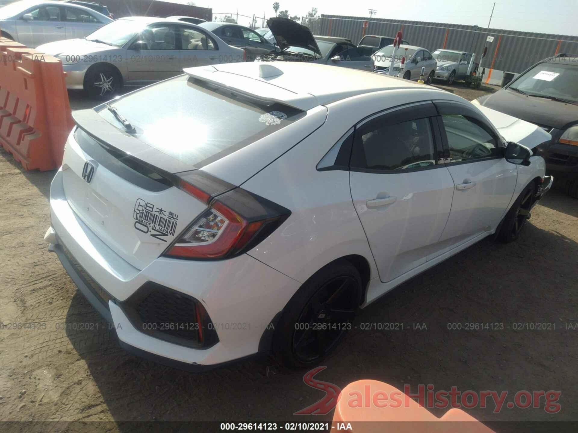 SHHFK7H56HU430205 2017 HONDA CIVIC HATCHBACK