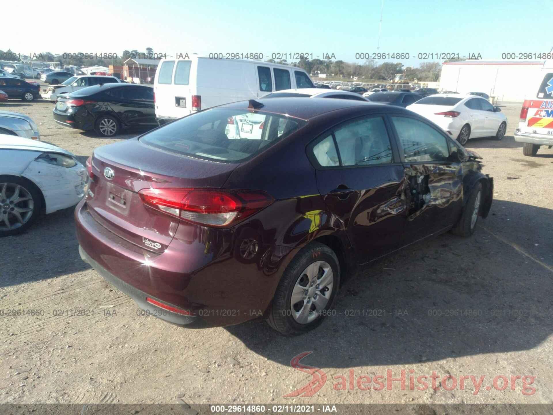 3KPFK4A7XJE206605 2018 KIA FORTE