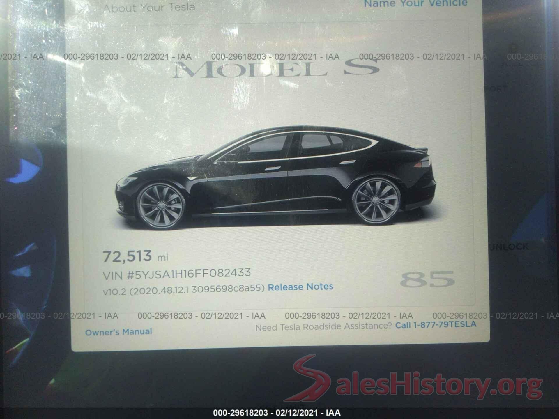 5YJSA1H16FF082433 2015 TESLA MODEL S