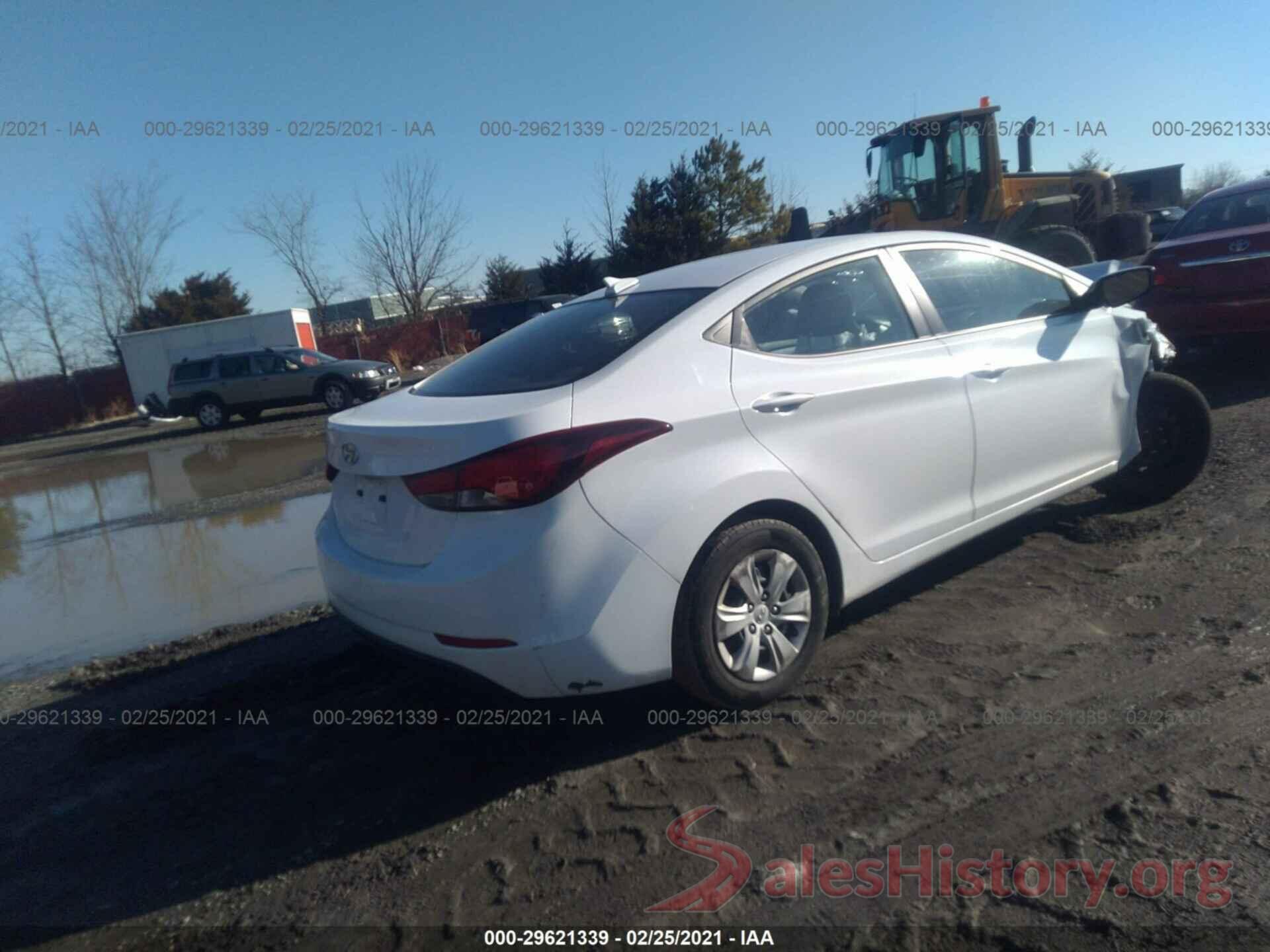 5NPDH4AE4GH688223 2016 HYUNDAI ELANTRA