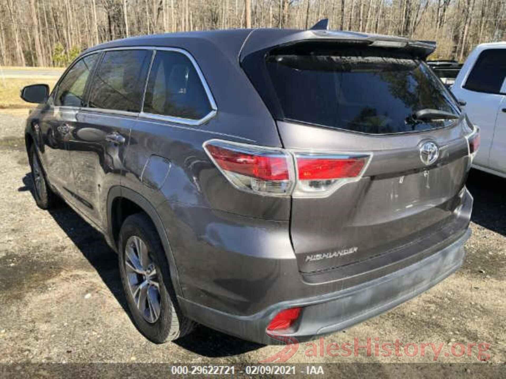 5TDZKRFH8GS122650 2016 TOYOTA HIGHLANDER