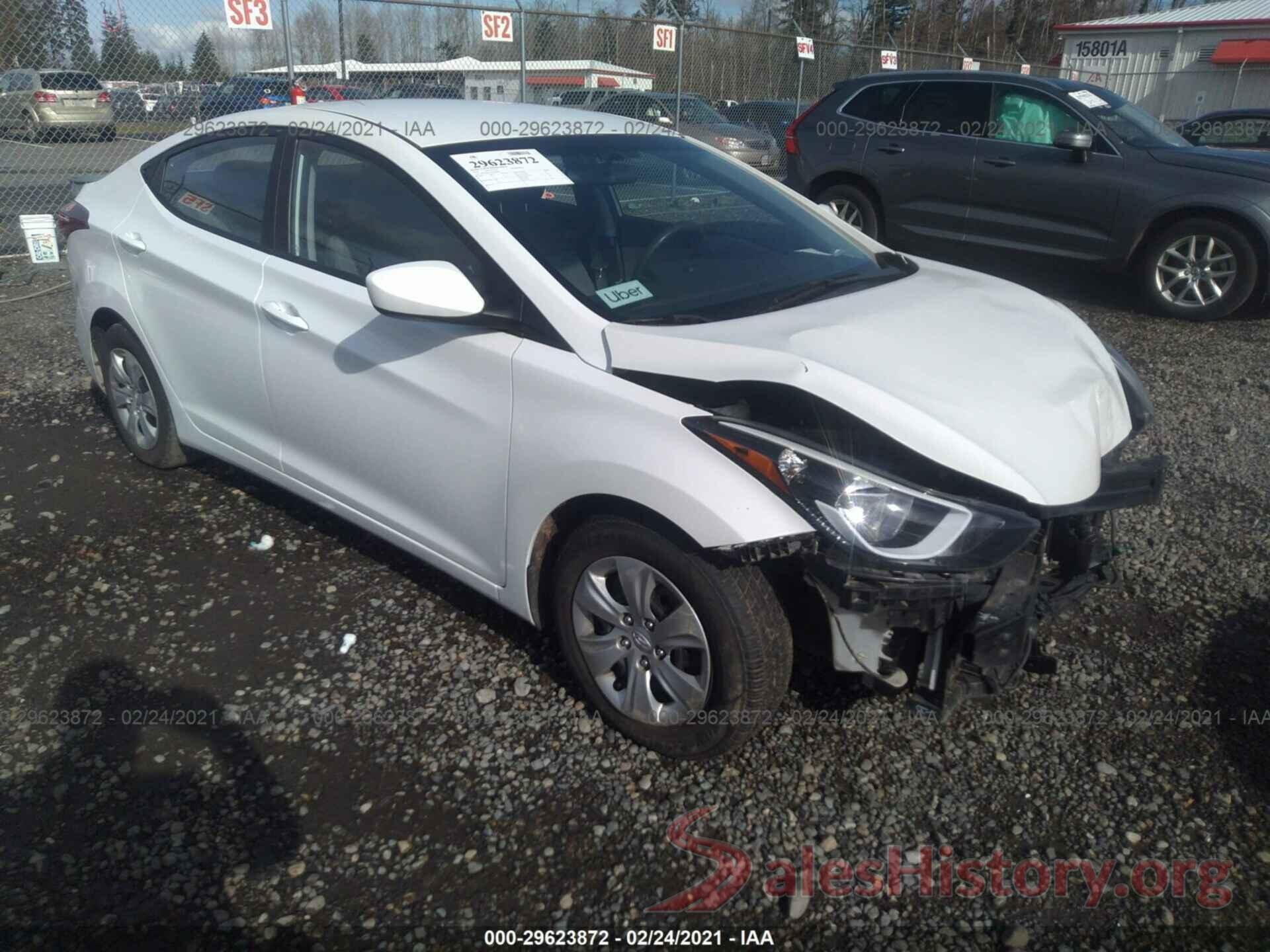 5NPDH4AEXGH698285 2016 HYUNDAI ELANTRA