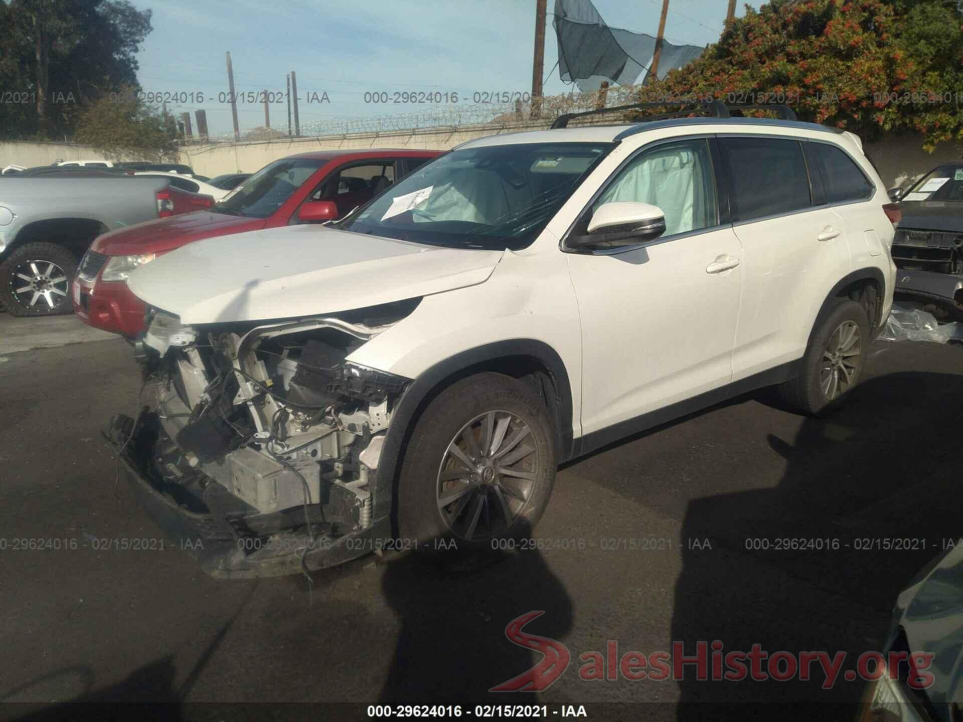 5TDKZRFH6KS550545 2019 TOYOTA HIGHLANDER