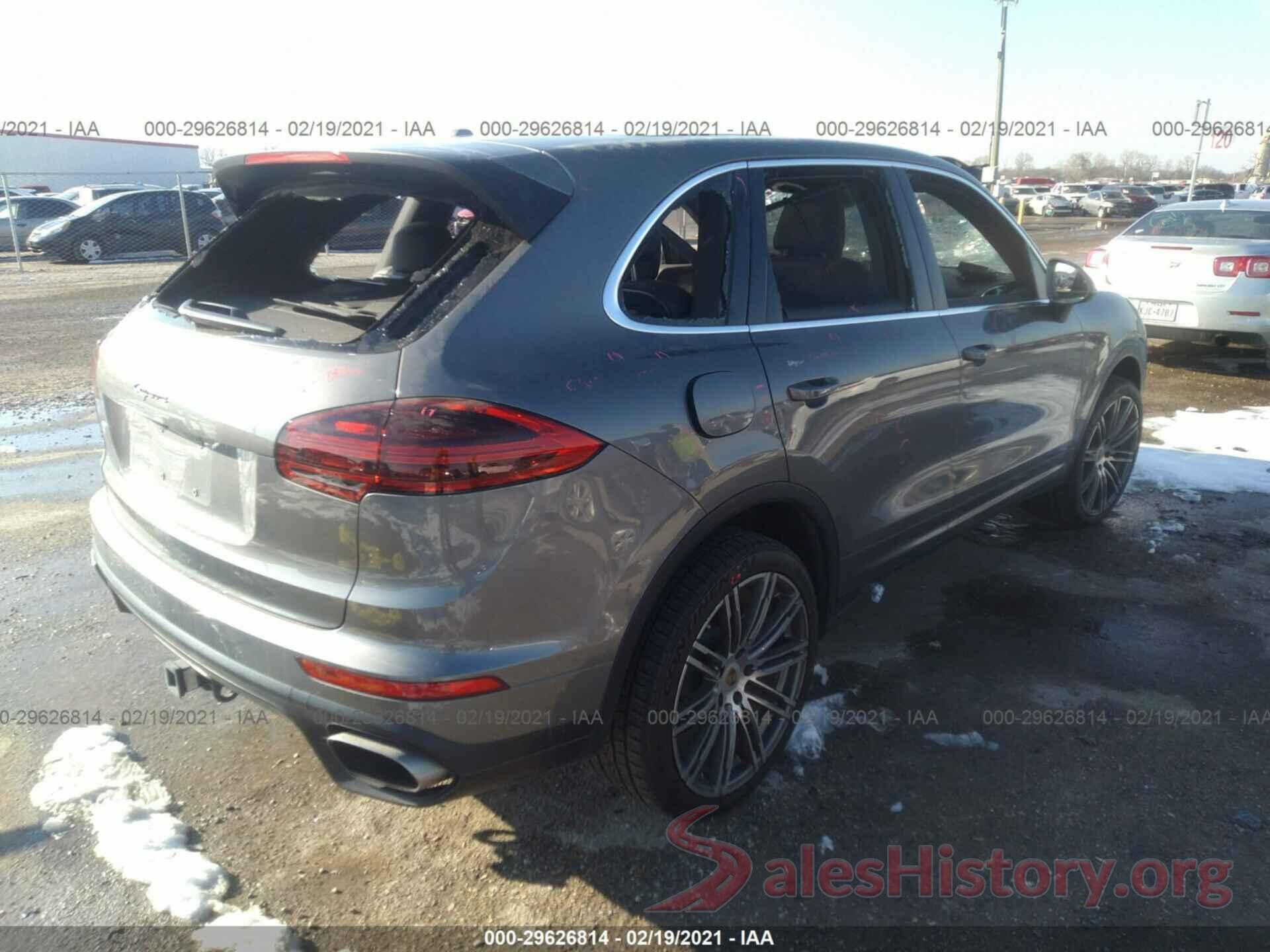 WP1AA2A27GLA09282 2016 PORSCHE CAYENNE