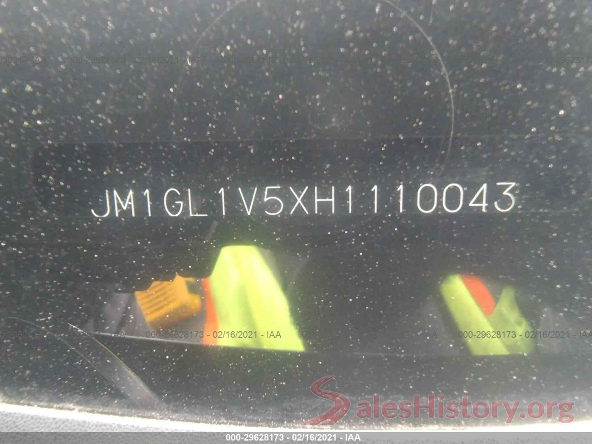 JM1GL1V5XH1110043 2017 MAZDA MAZDA6