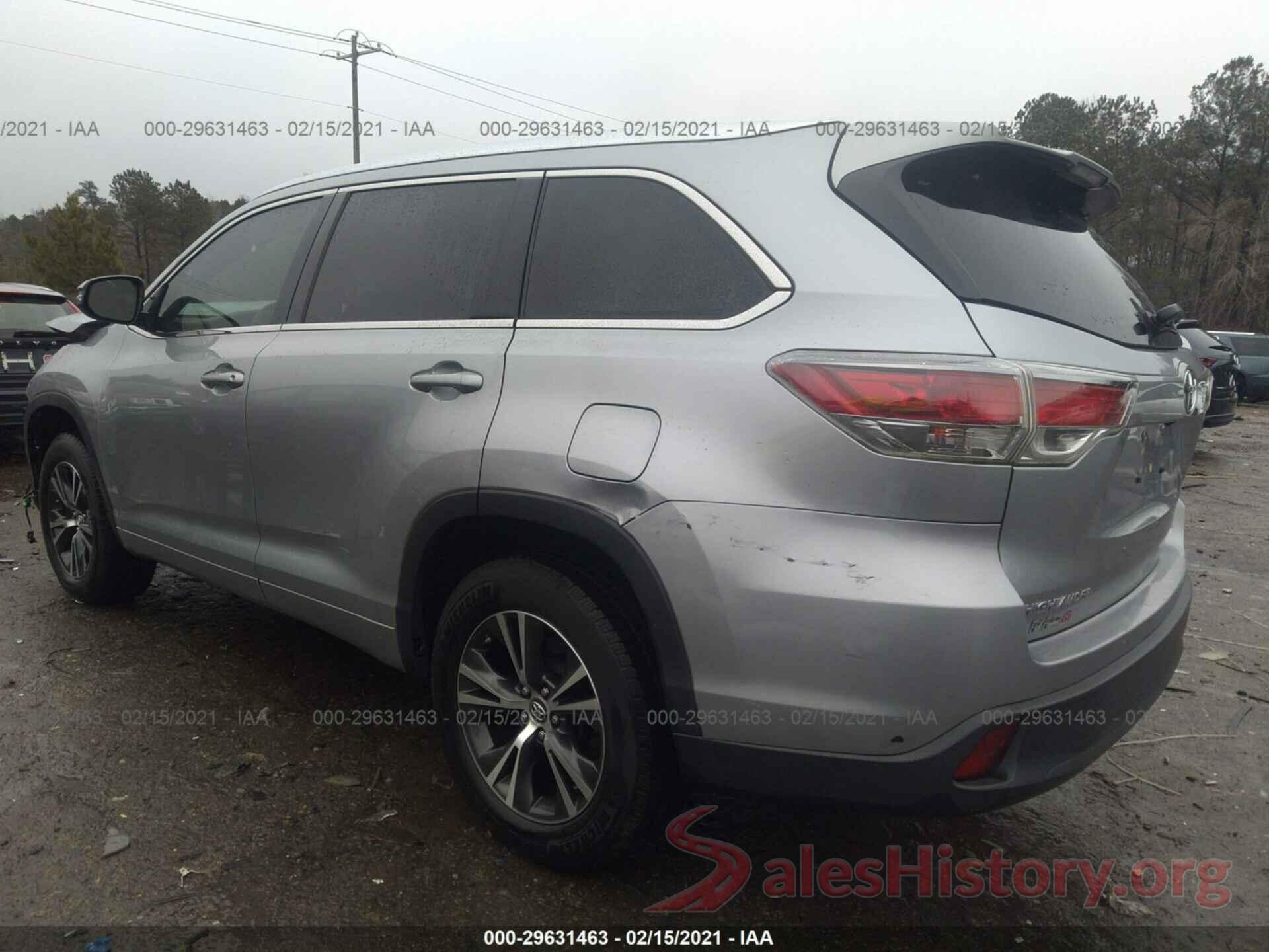 5TDKKRFH0GS500588 2016 TOYOTA HIGHLANDER