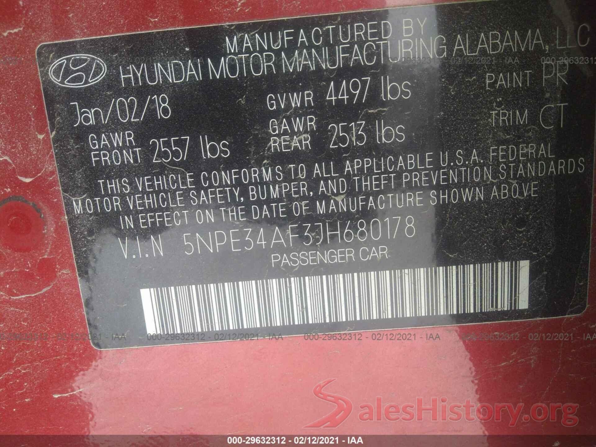 5NPE34AF3JH680178 2018 HYUNDAI SONATA