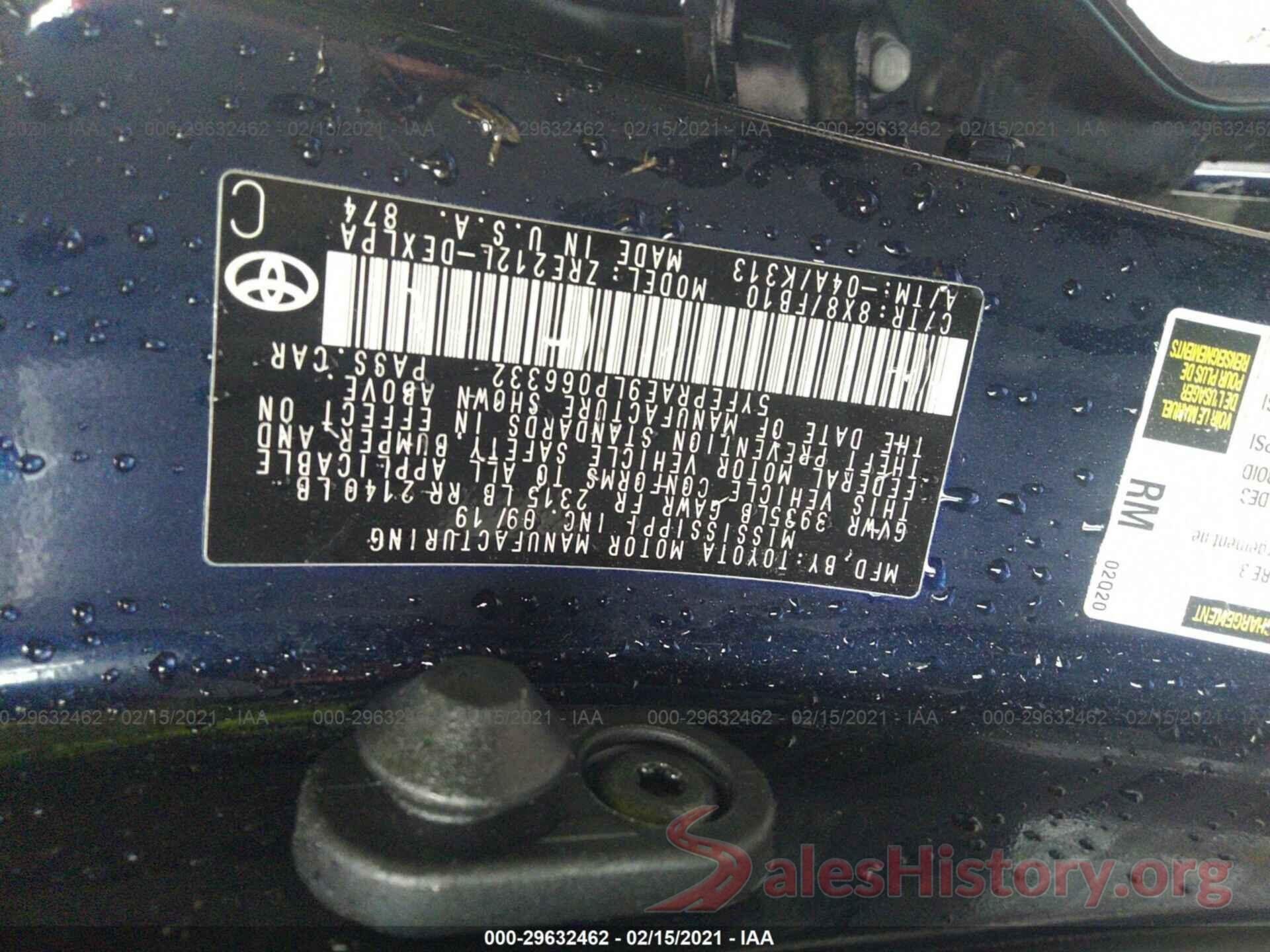 5YFEPRAE9LP066332 2020 TOYOTA COROLLA