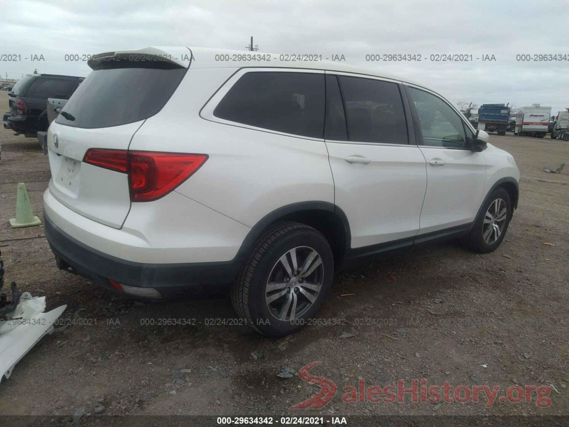 5FNYF5H39GB019445 2016 HONDA PILOT