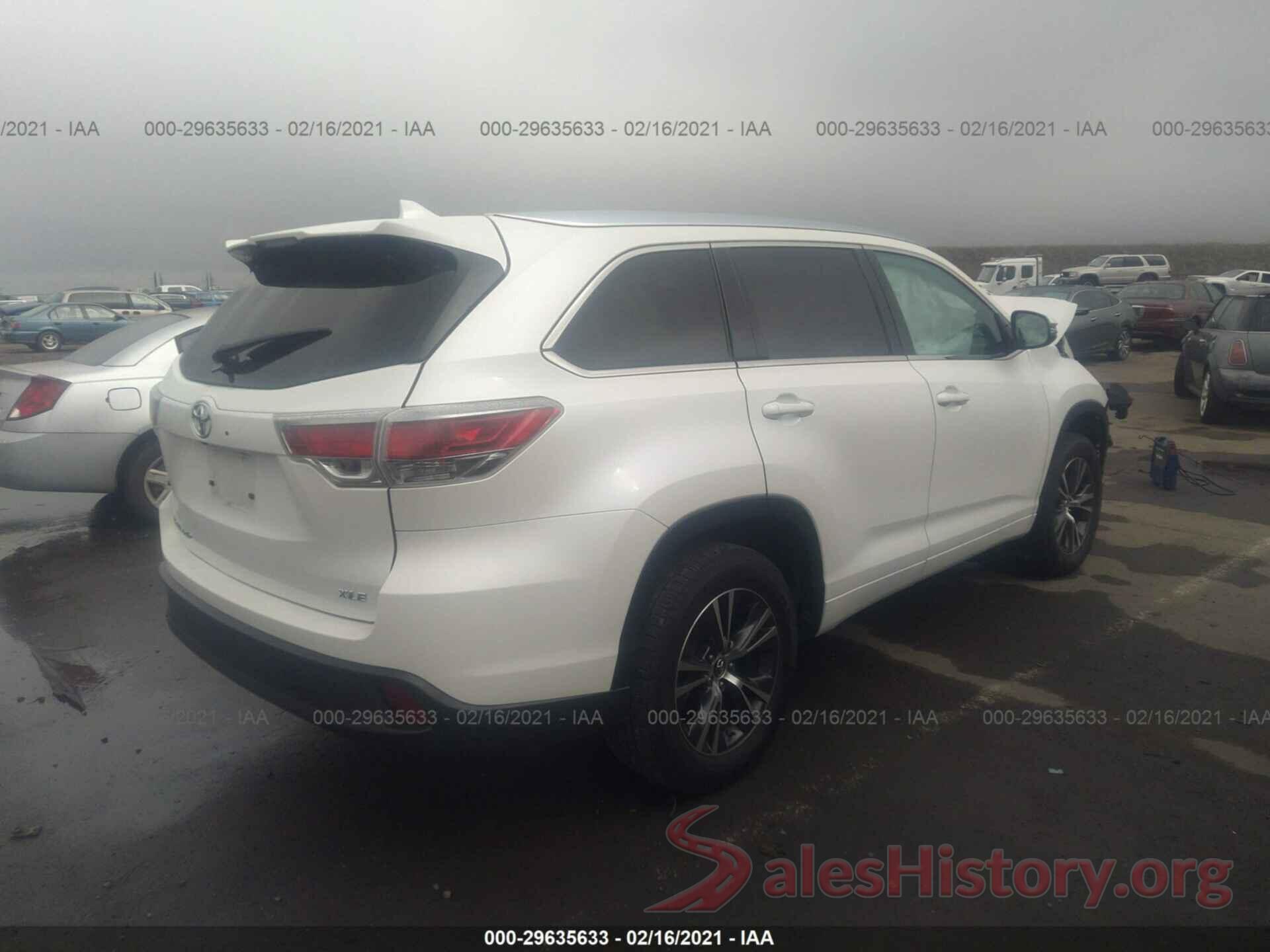 5TDKKRFH3GS181381 2016 TOYOTA HIGHLANDER