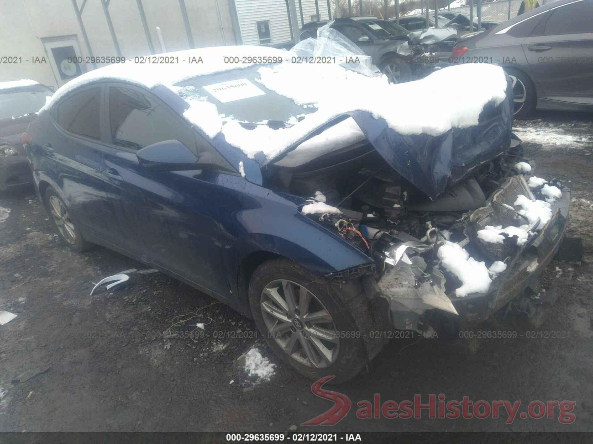 5NPDH4AE4GH714190 2016 HYUNDAI ELANTRA