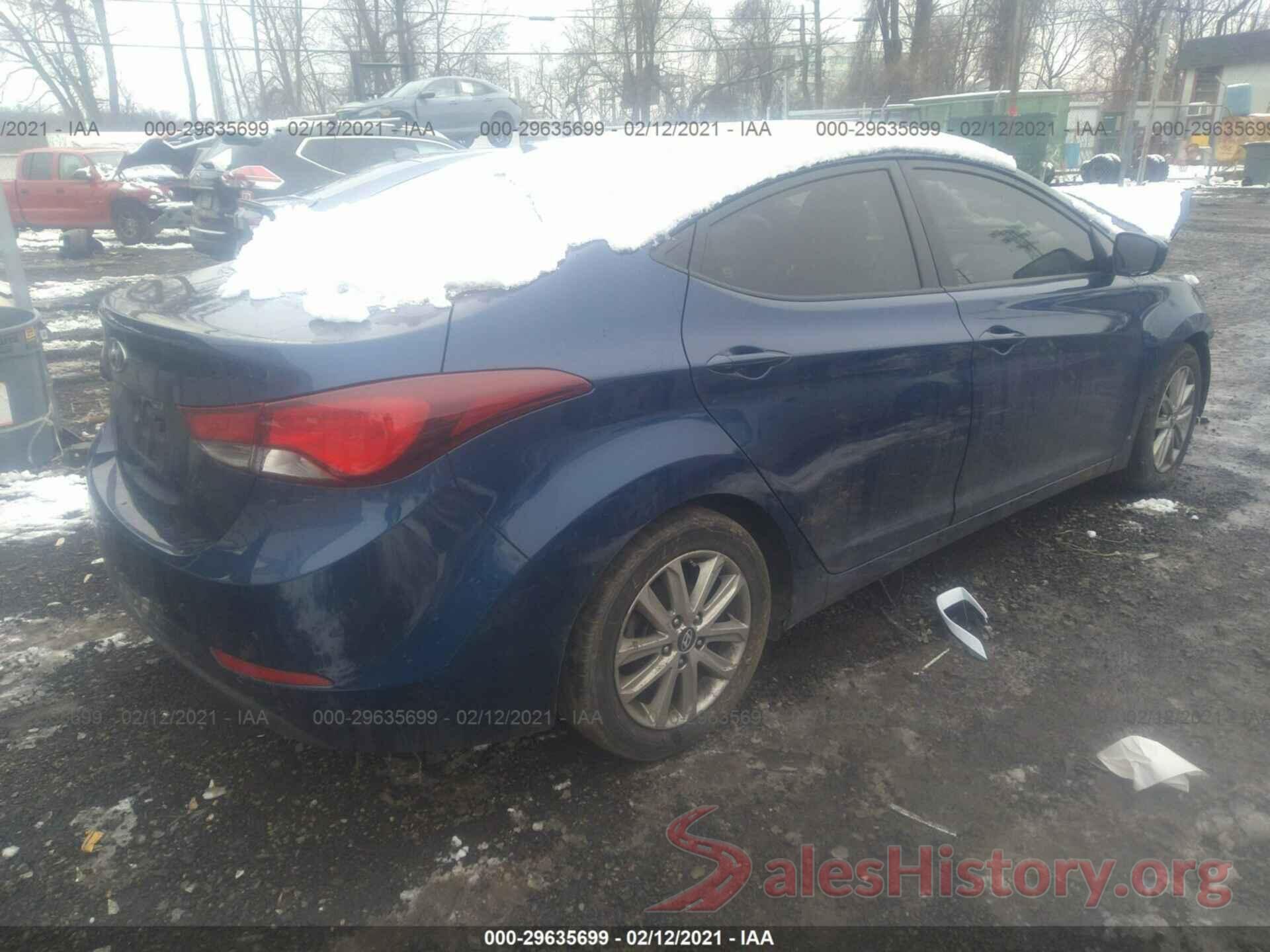 5NPDH4AE4GH714190 2016 HYUNDAI ELANTRA