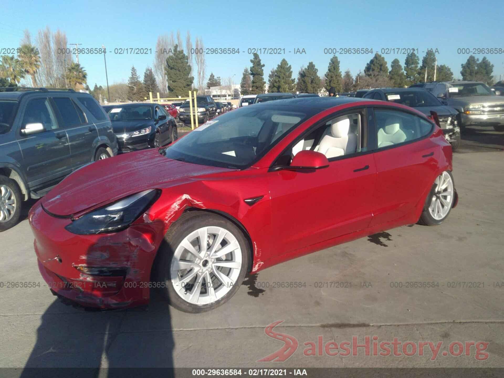 5YJ3E1EA1MF877531 2021 TESLA MODEL 3