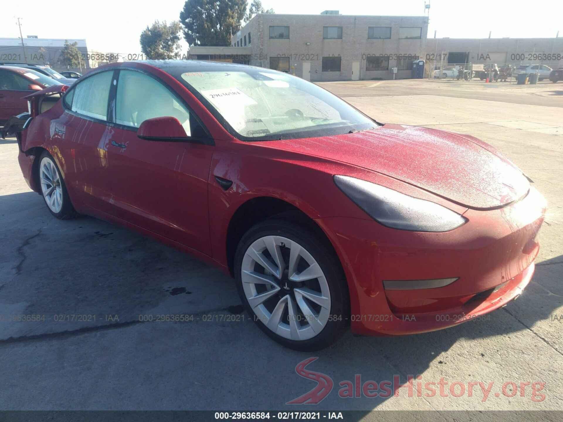 5YJ3E1EA1MF877531 2021 TESLA MODEL 3