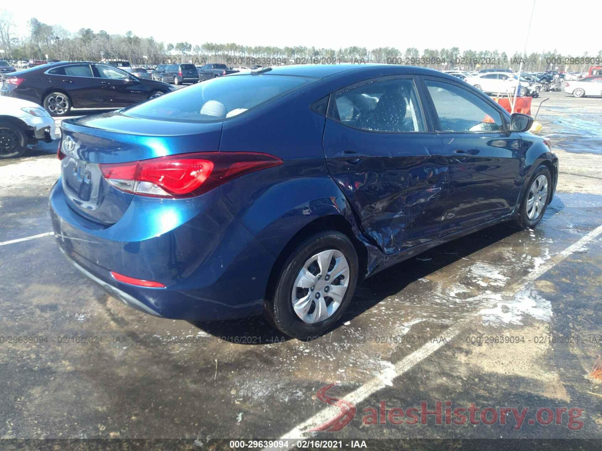 5NPDH4AE2GH781290 2016 HYUNDAI ELANTRA