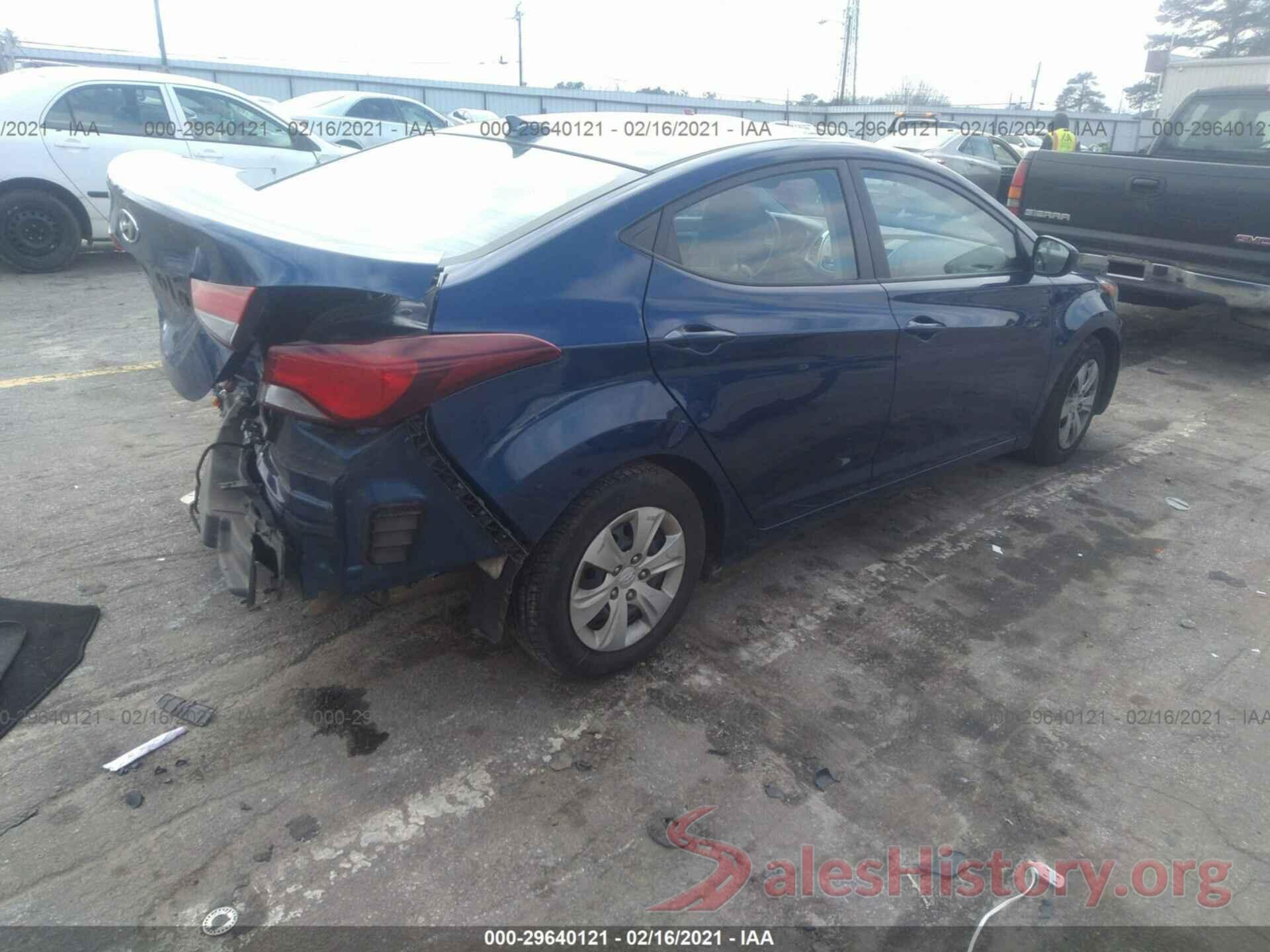 5NPDH4AE7GH688104 2016 HYUNDAI ELANTRA