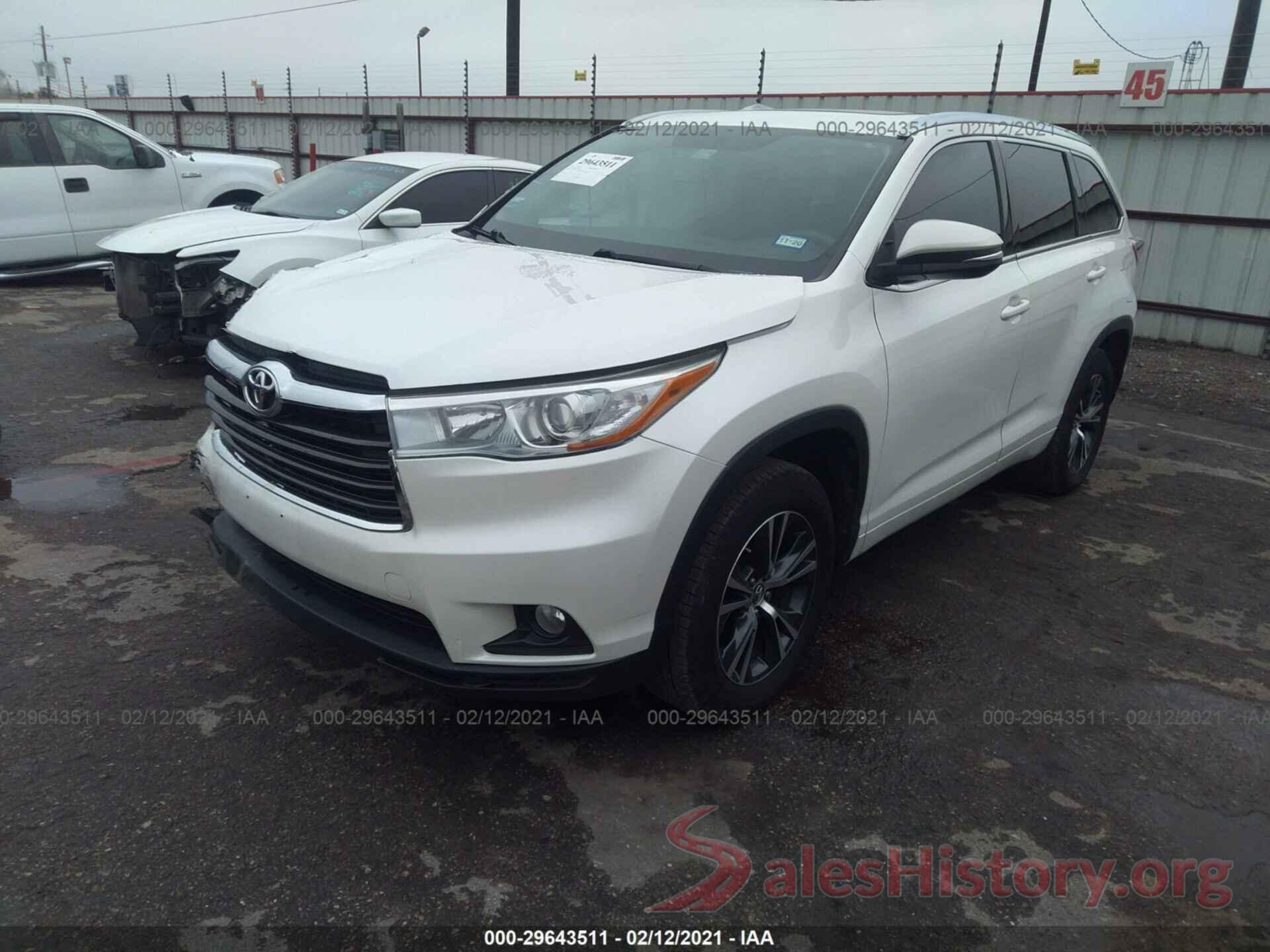 5TDKKRFH5GS164260 2016 TOYOTA HIGHLANDER