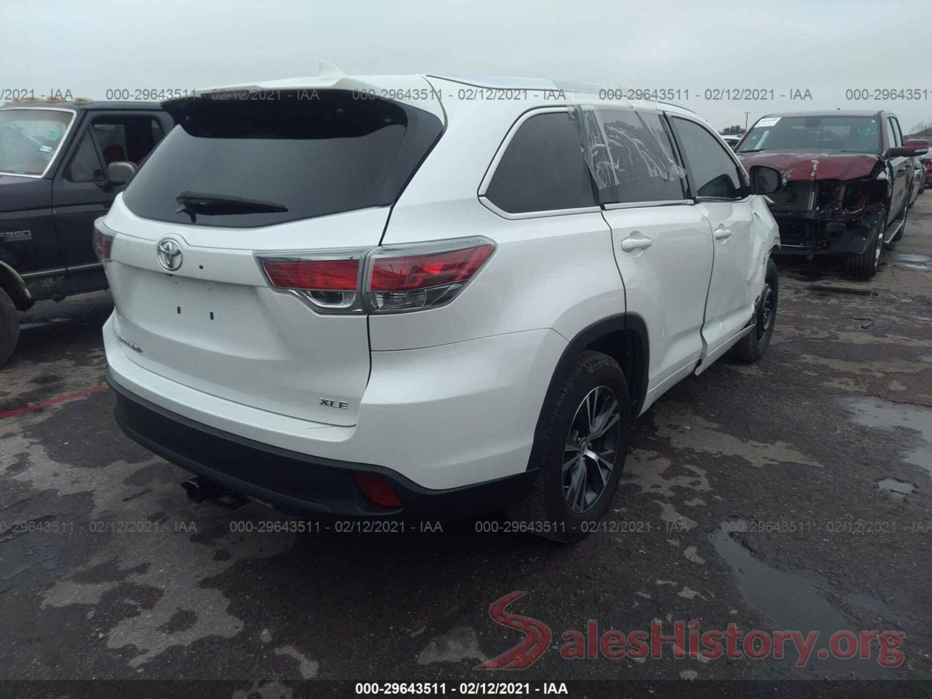 5TDKKRFH5GS164260 2016 TOYOTA HIGHLANDER