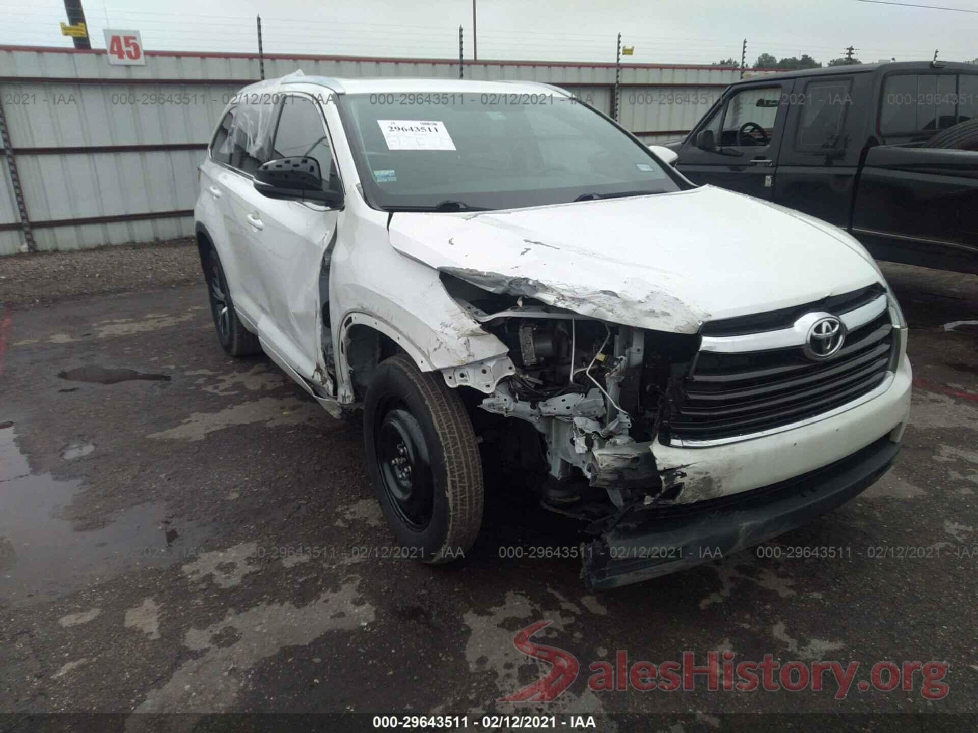 5TDKKRFH5GS164260 2016 TOYOTA HIGHLANDER