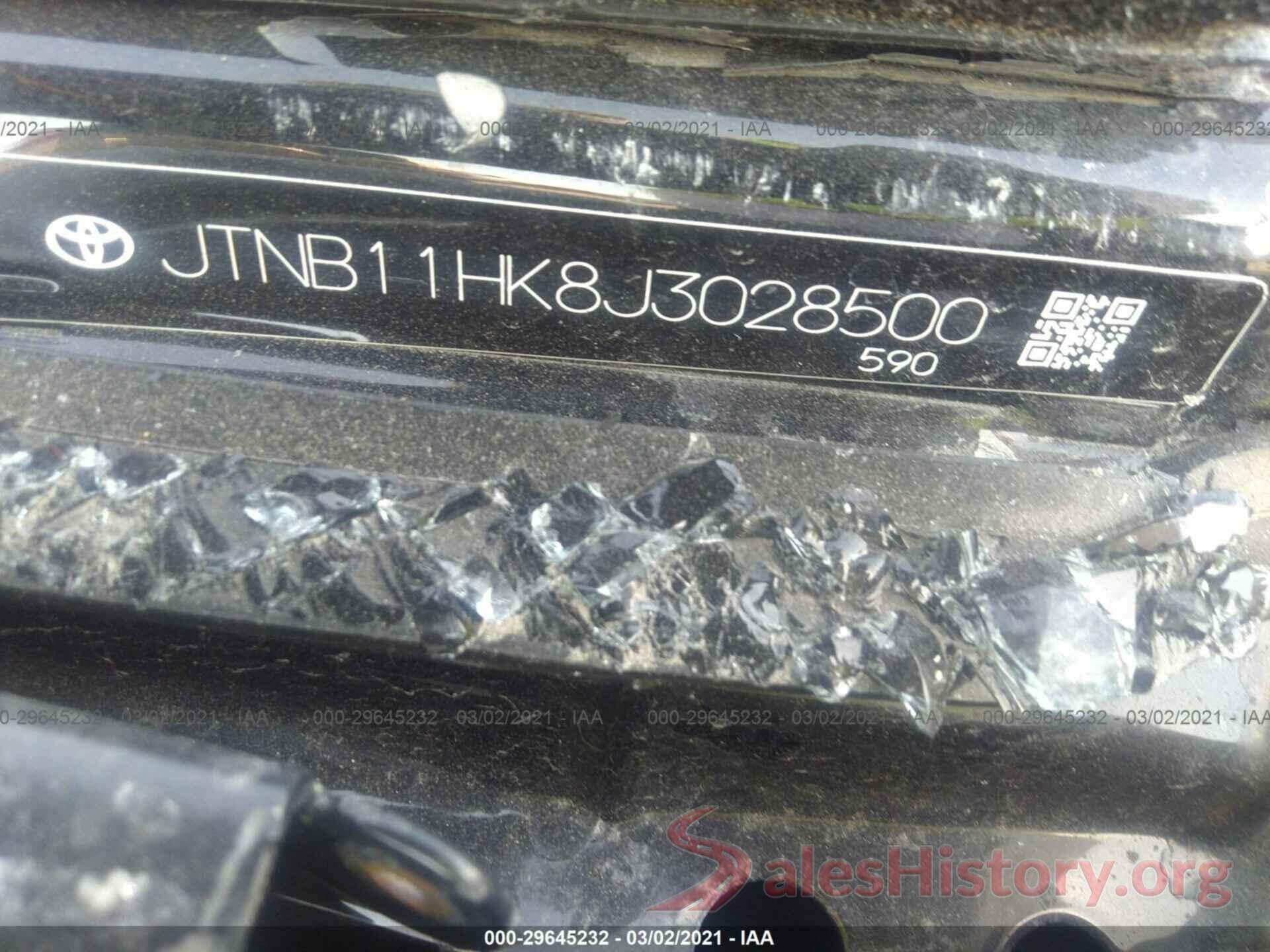 JTNB11HK8J3028500 2018 TOYOTA CAMRY