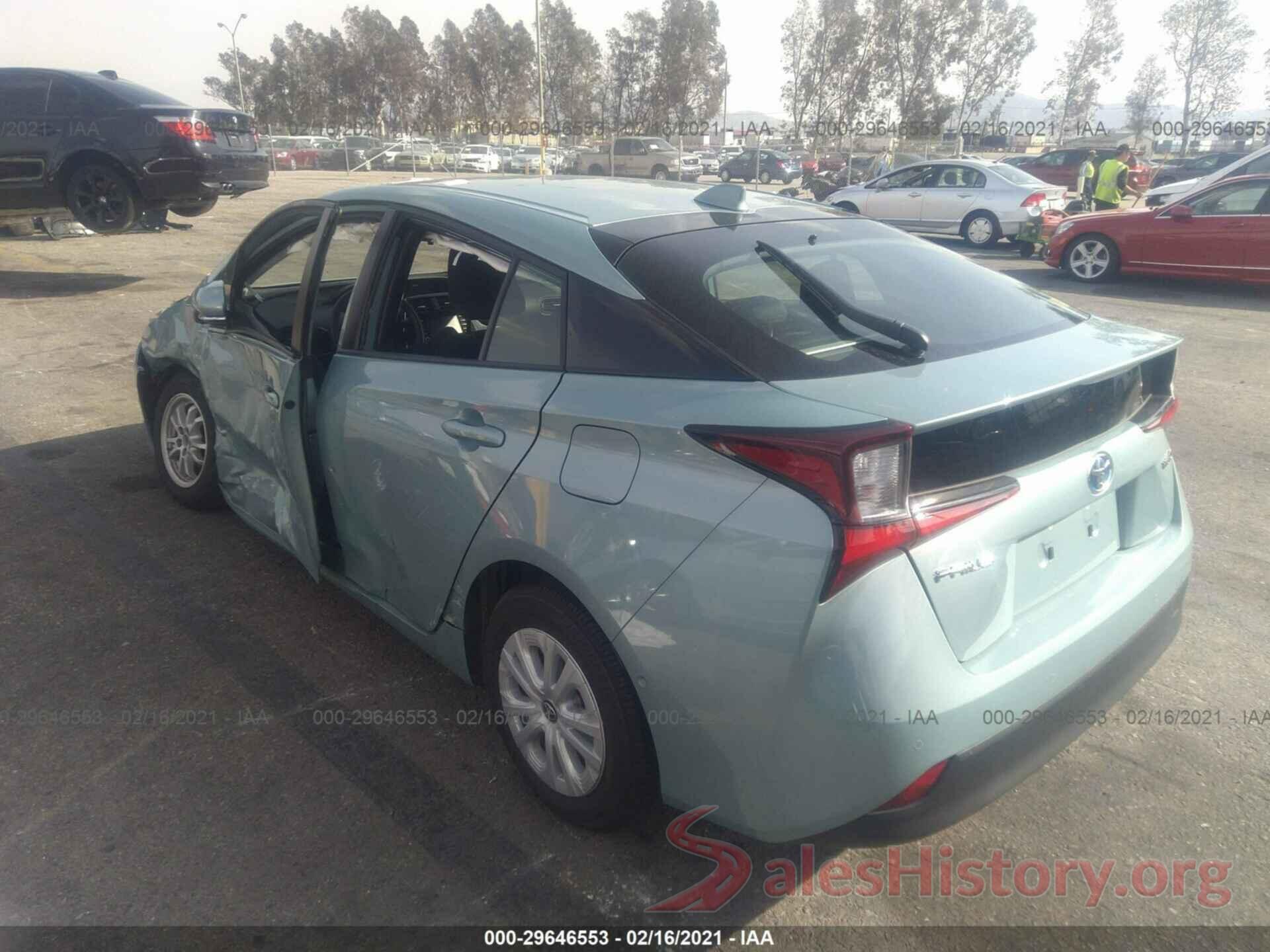 JTDKARFU5L3107276 2020 TOYOTA PRIUS