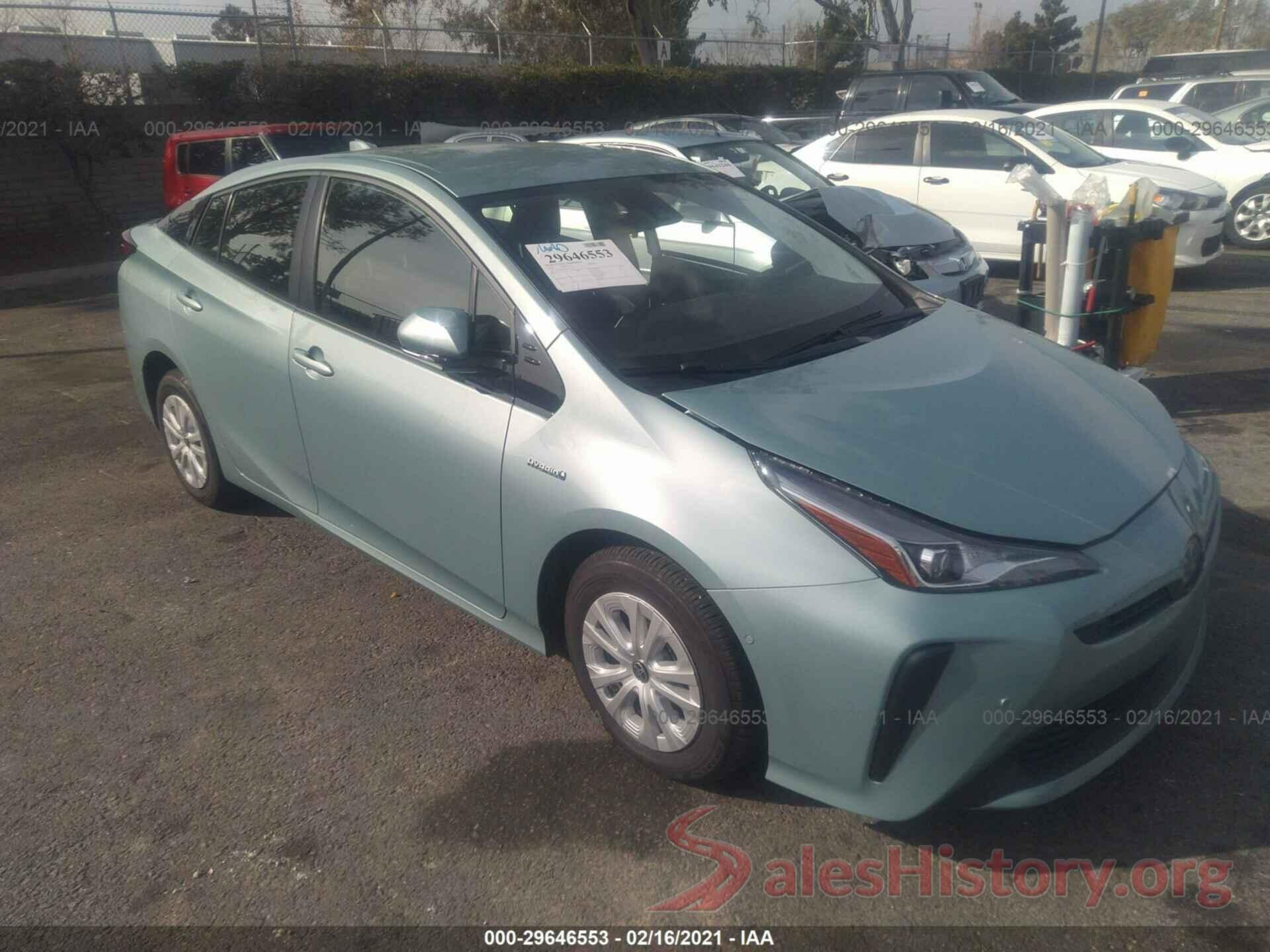 JTDKARFU5L3107276 2020 TOYOTA PRIUS