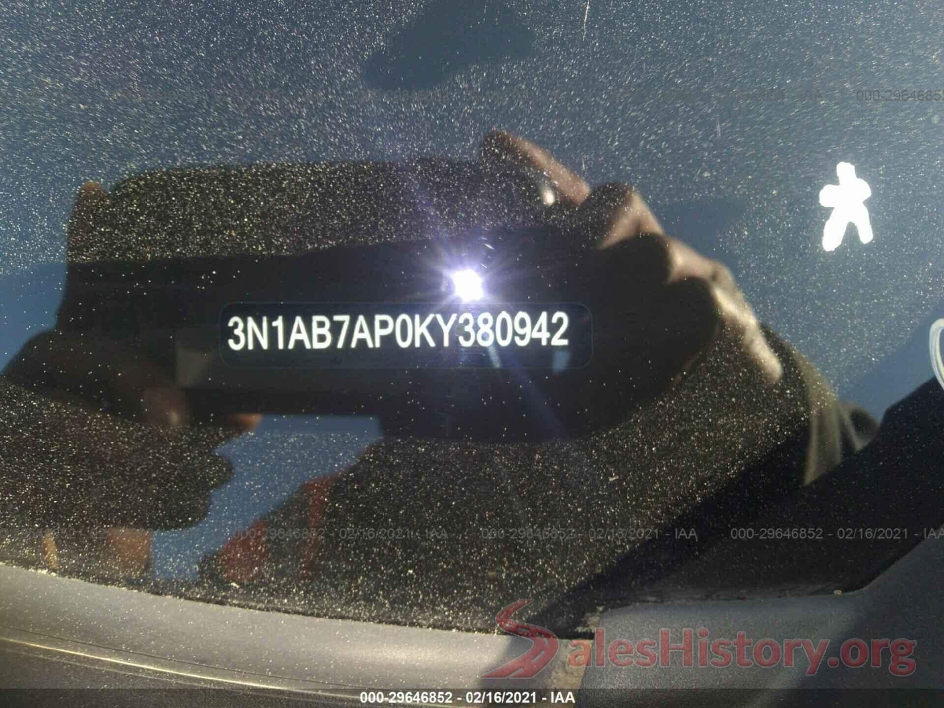 3N1AB7AP0KY380942 2019 NISSAN SENTRA