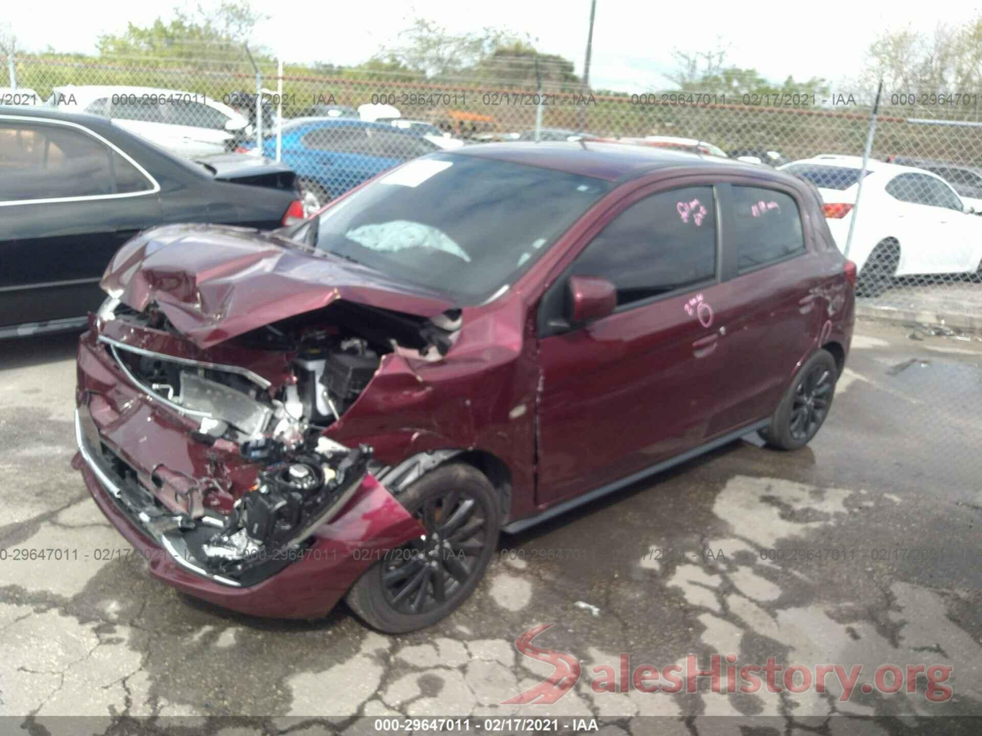 ML32A3HJ8LH006562 2020 MITSUBISHI MIRAGE