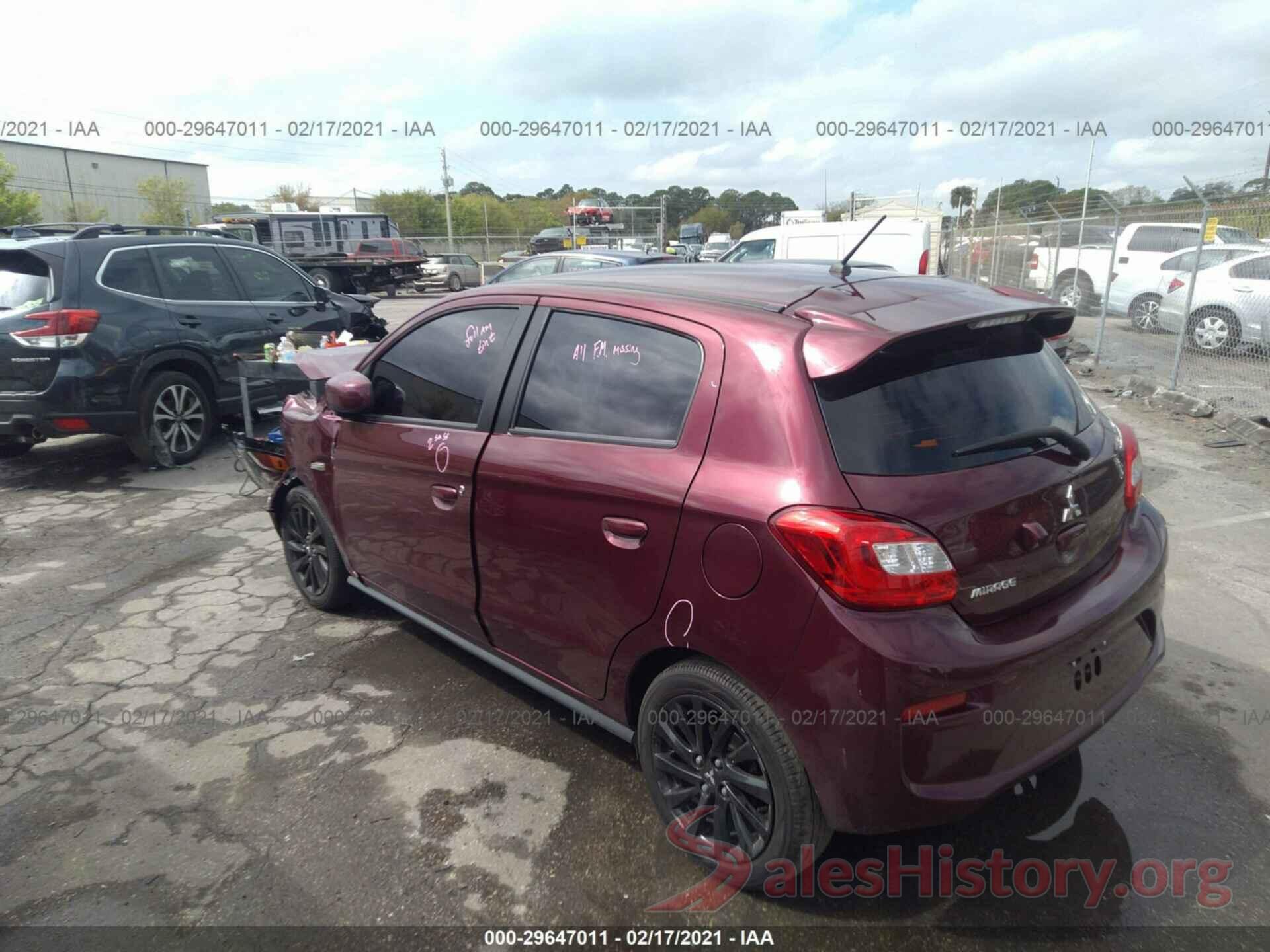 ML32A3HJ8LH006562 2020 MITSUBISHI MIRAGE