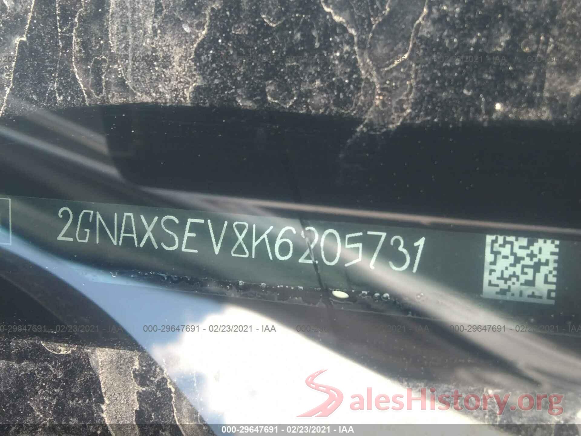 2GNAXSEV8K6205731 2019 CHEVROLET EQUINOX