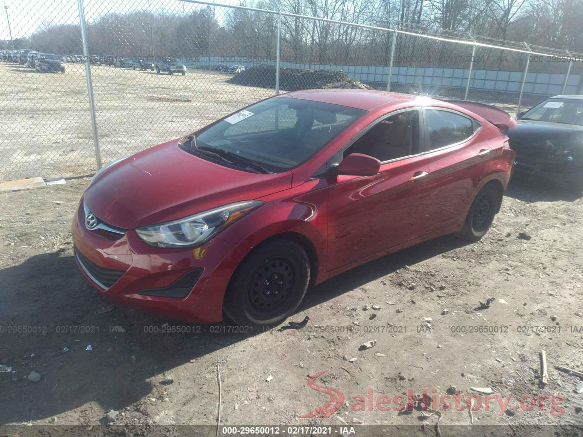 KMHDH4AE1GU492581 2016 HYUNDAI ELANTRA