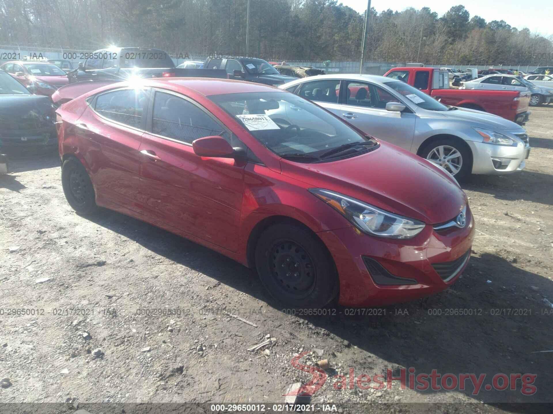 KMHDH4AE1GU492581 2016 HYUNDAI ELANTRA