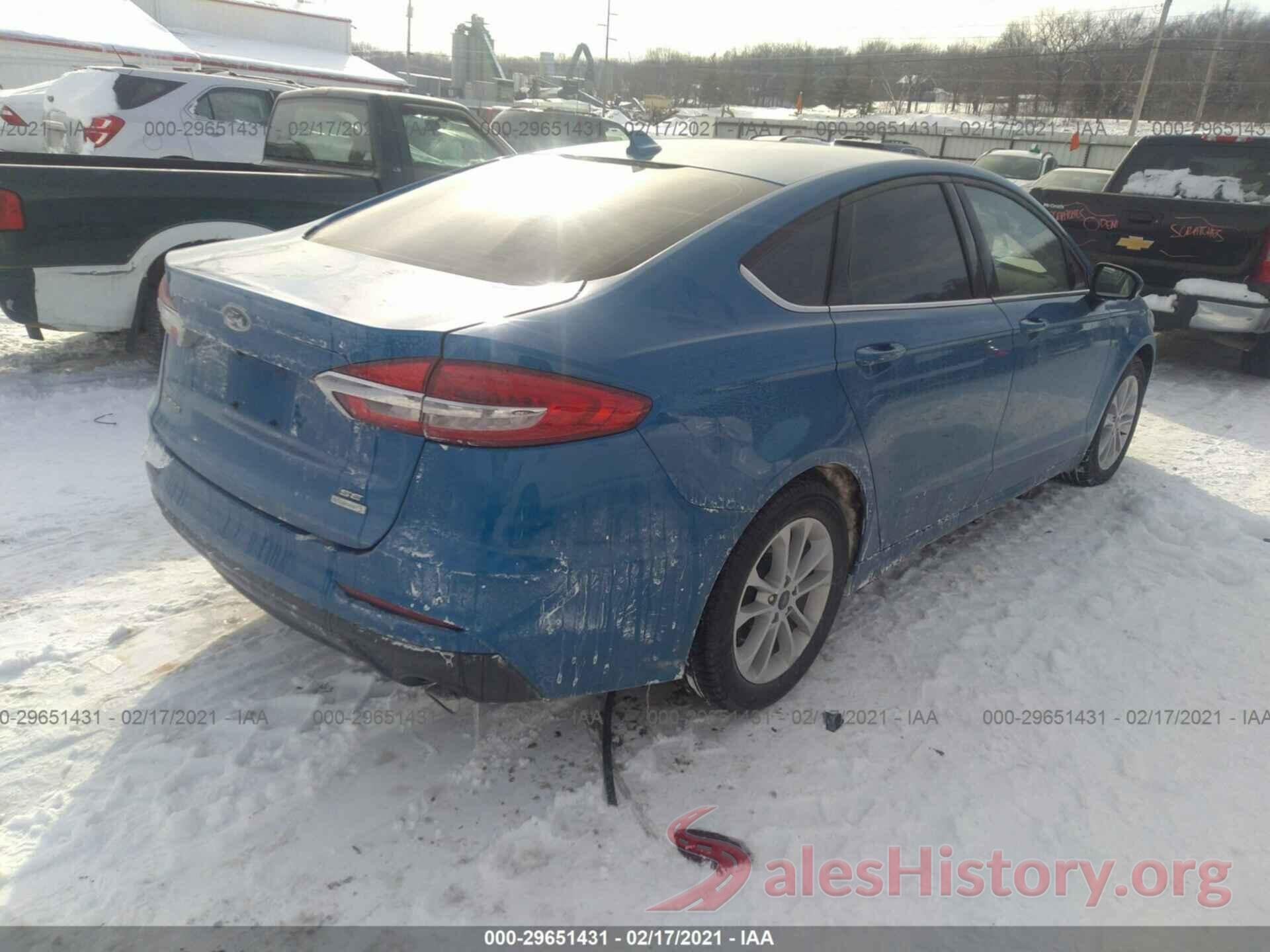 3FA6P0HD4LR231541 2020 FORD FUSION