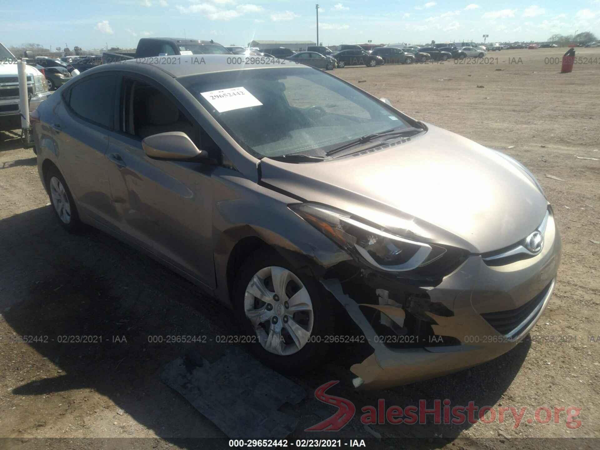 5NPDH4AE7GH737415 2016 HYUNDAI ELANTRA