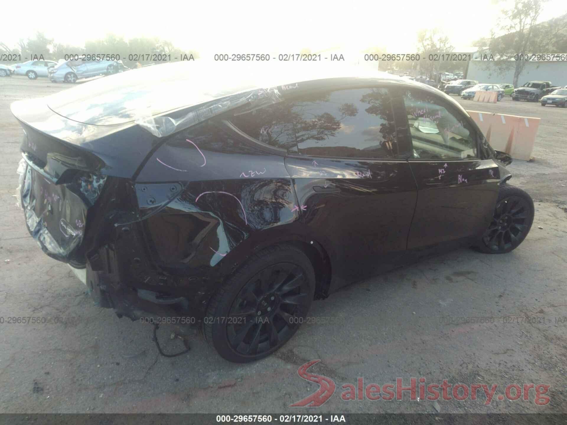 5YJYGDEEXLF052476 2020 TESLA MODEL Y