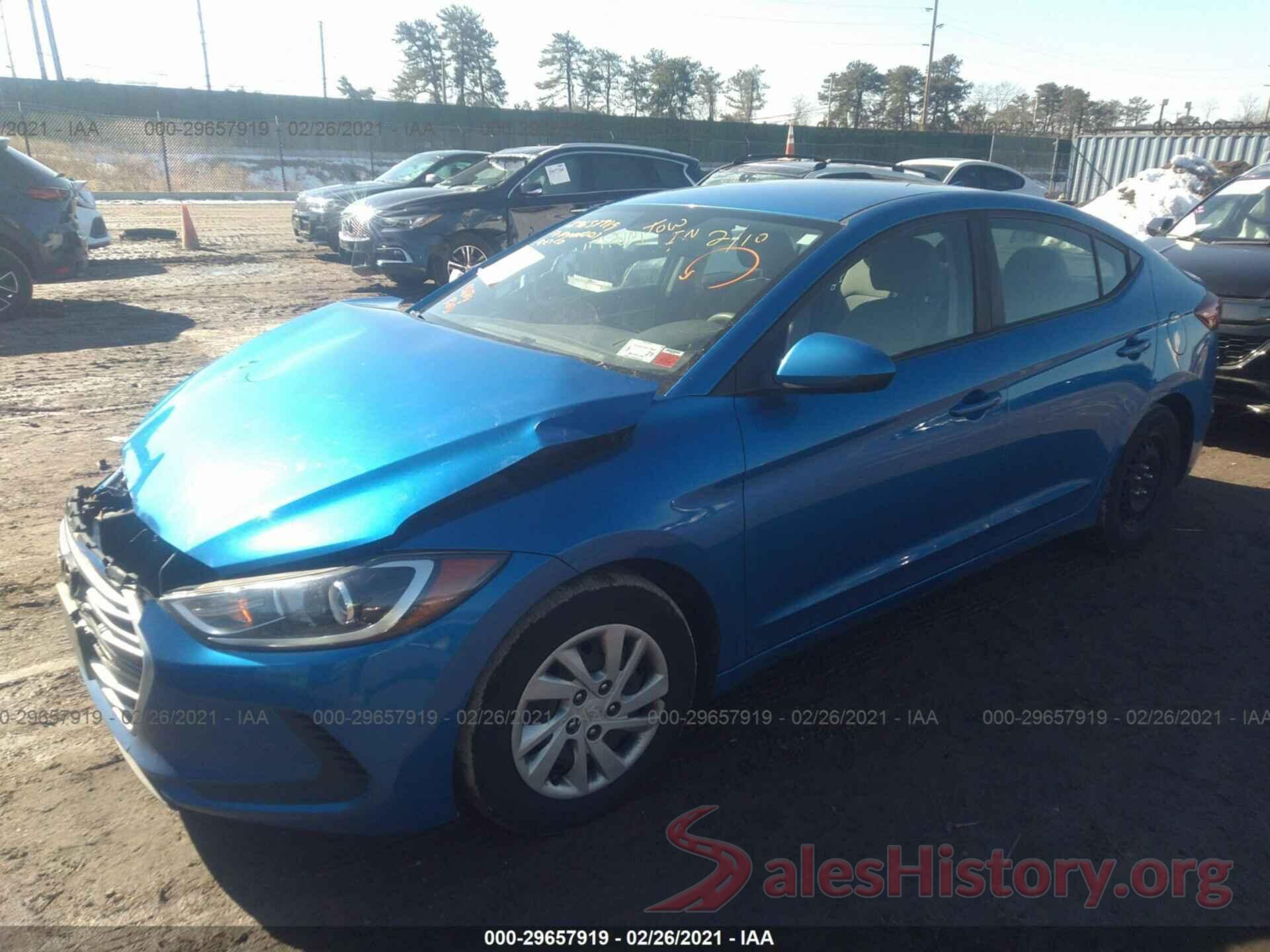 KMHD74LF2HU190050 2017 HYUNDAI ELANTRA