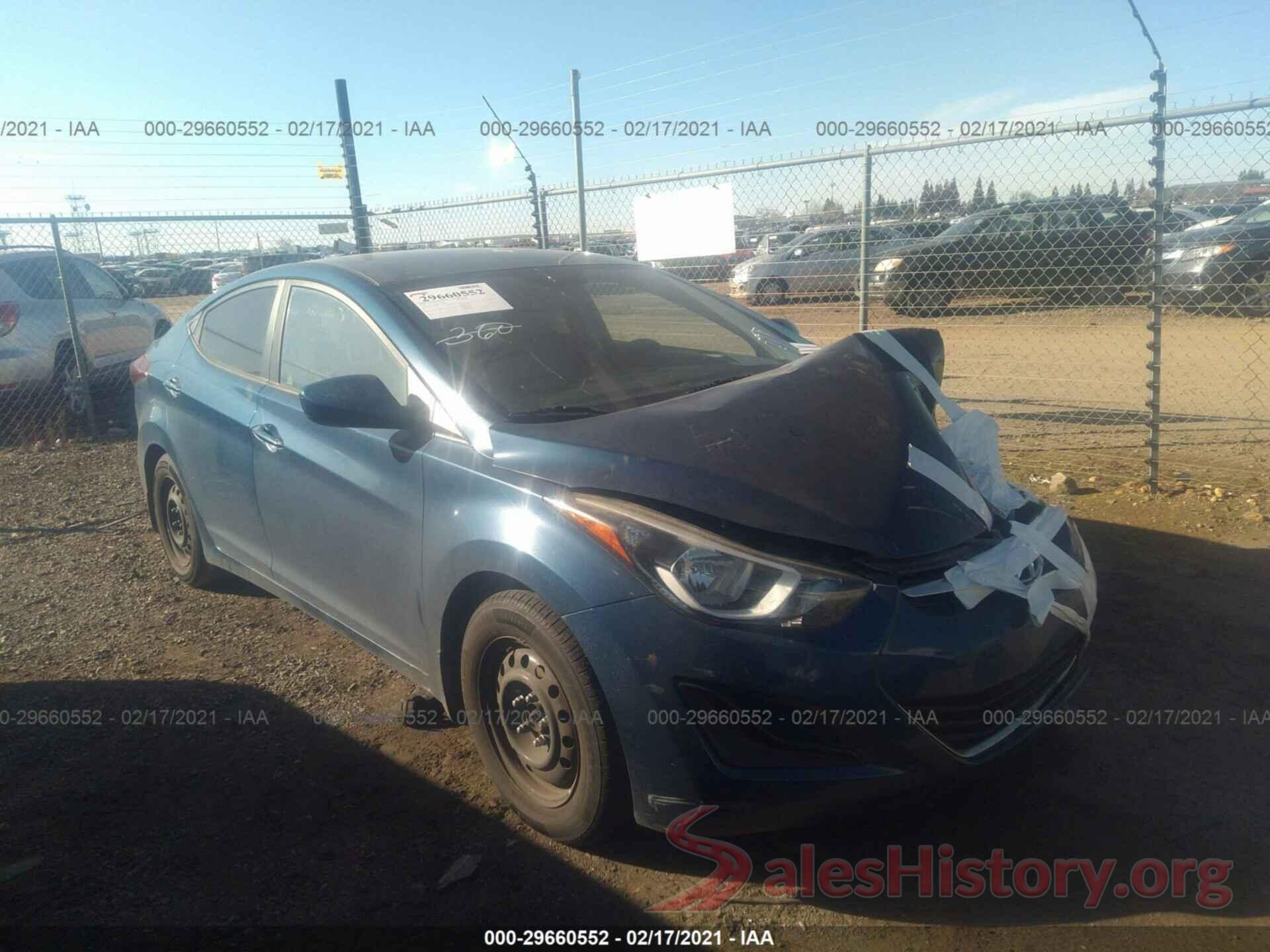 KMHDH4AE2GU542842 2016 HYUNDAI ELANTRA