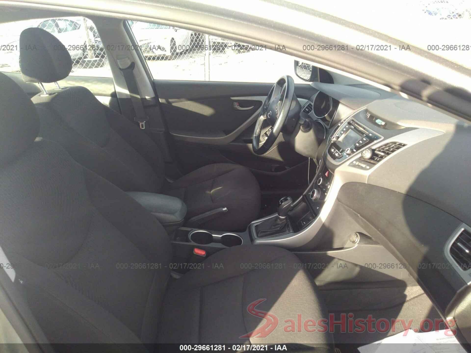 KMHDH4AE7GU480385 2016 HYUNDAI ELANTRA