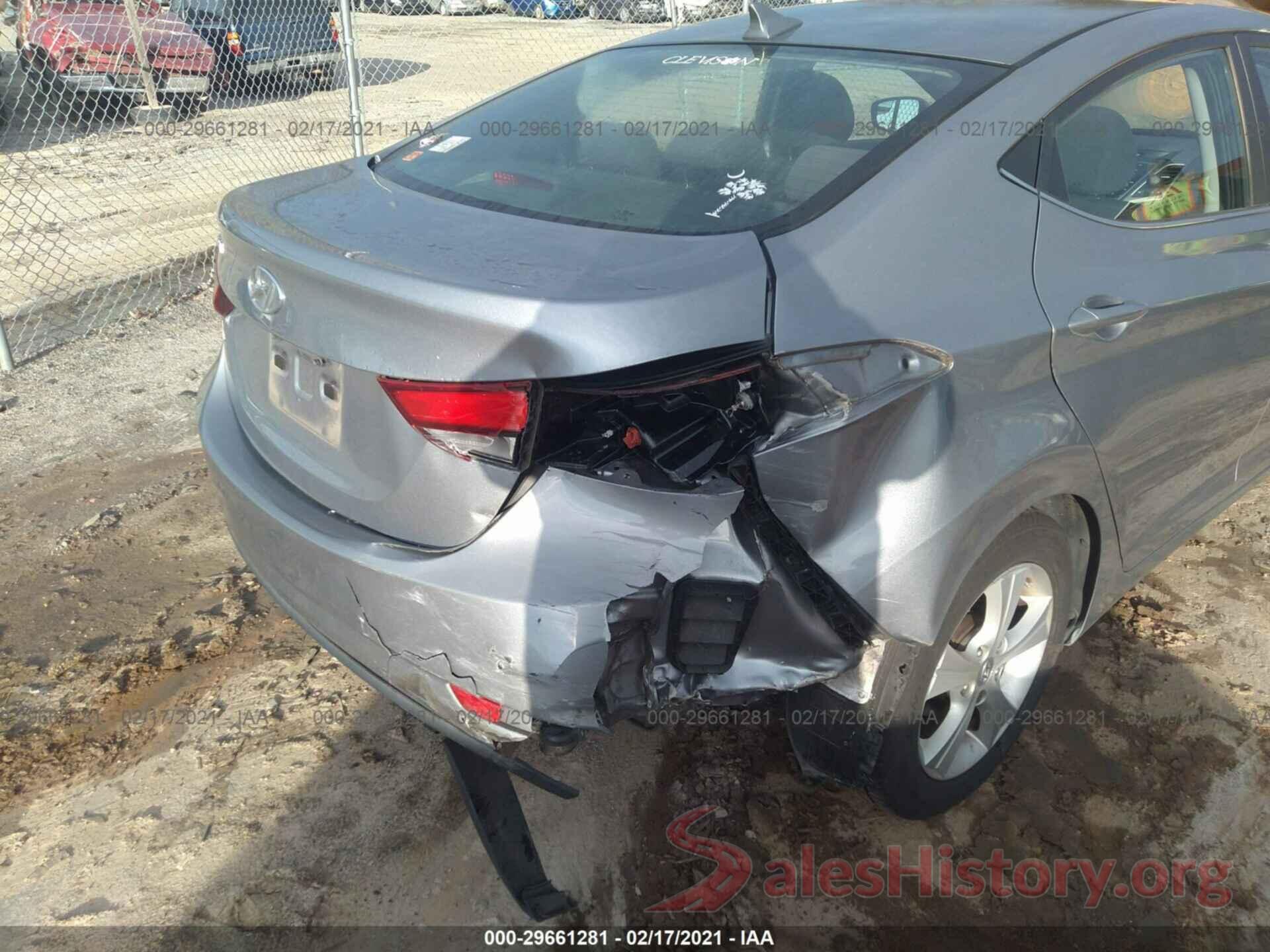 KMHDH4AE7GU480385 2016 HYUNDAI ELANTRA