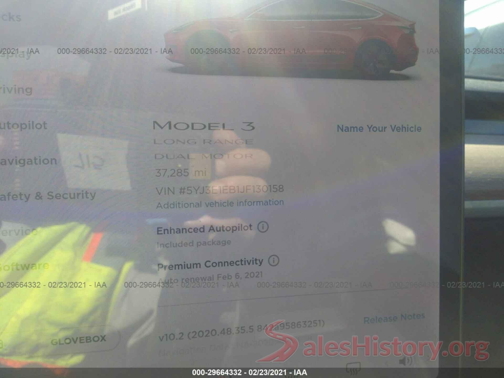 5YJ3E1EB1JF130158 2018 TESLA MODEL 3