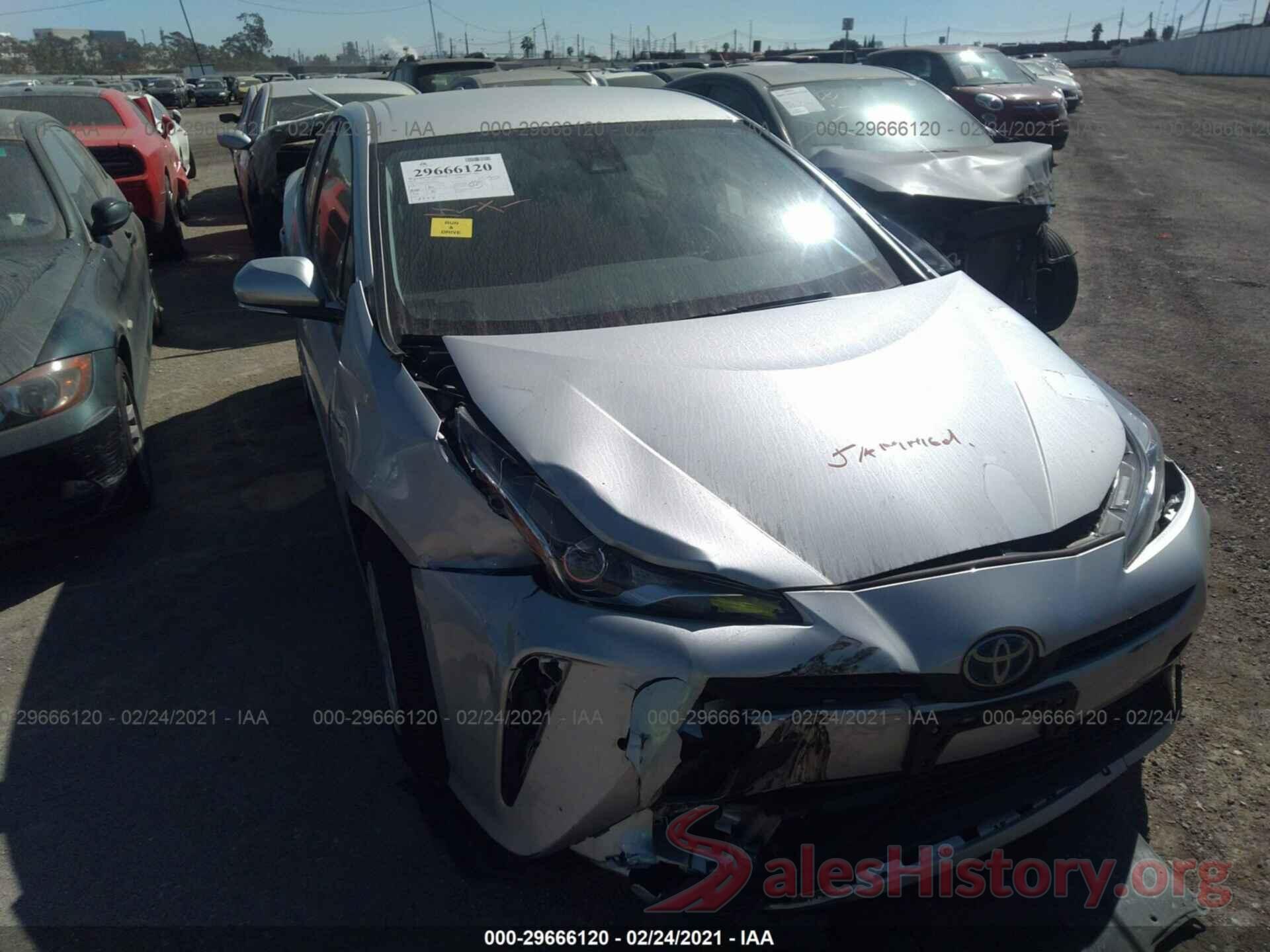 JTDKARFU3K3078343 2019 TOYOTA PRIUS