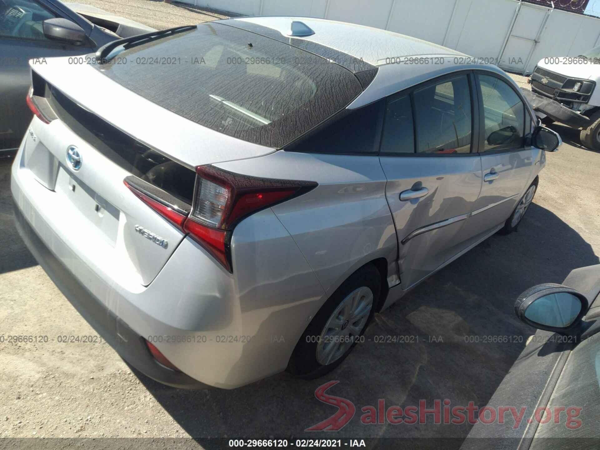 JTDKARFU3K3078343 2019 TOYOTA PRIUS