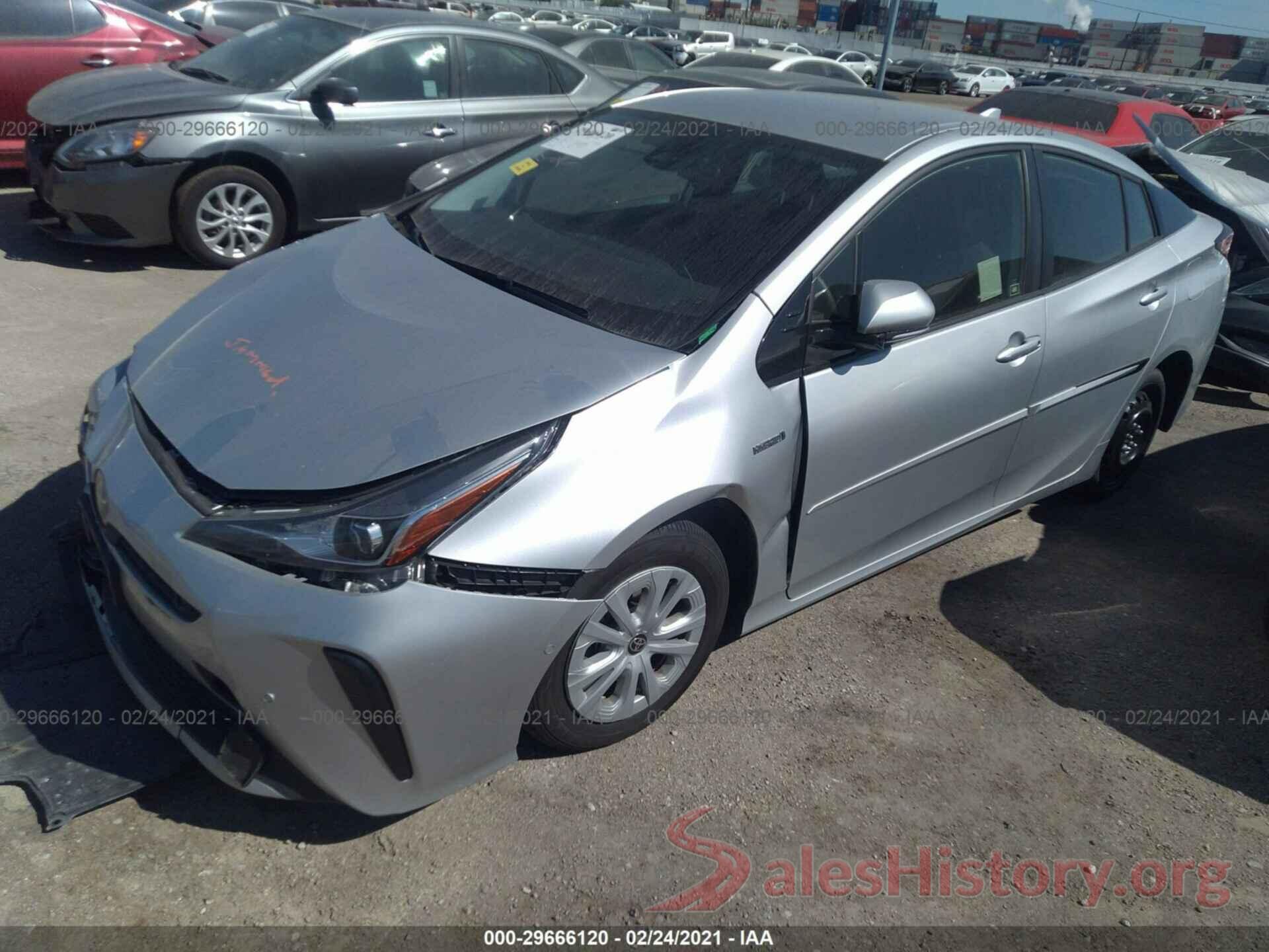 JTDKARFU3K3078343 2019 TOYOTA PRIUS